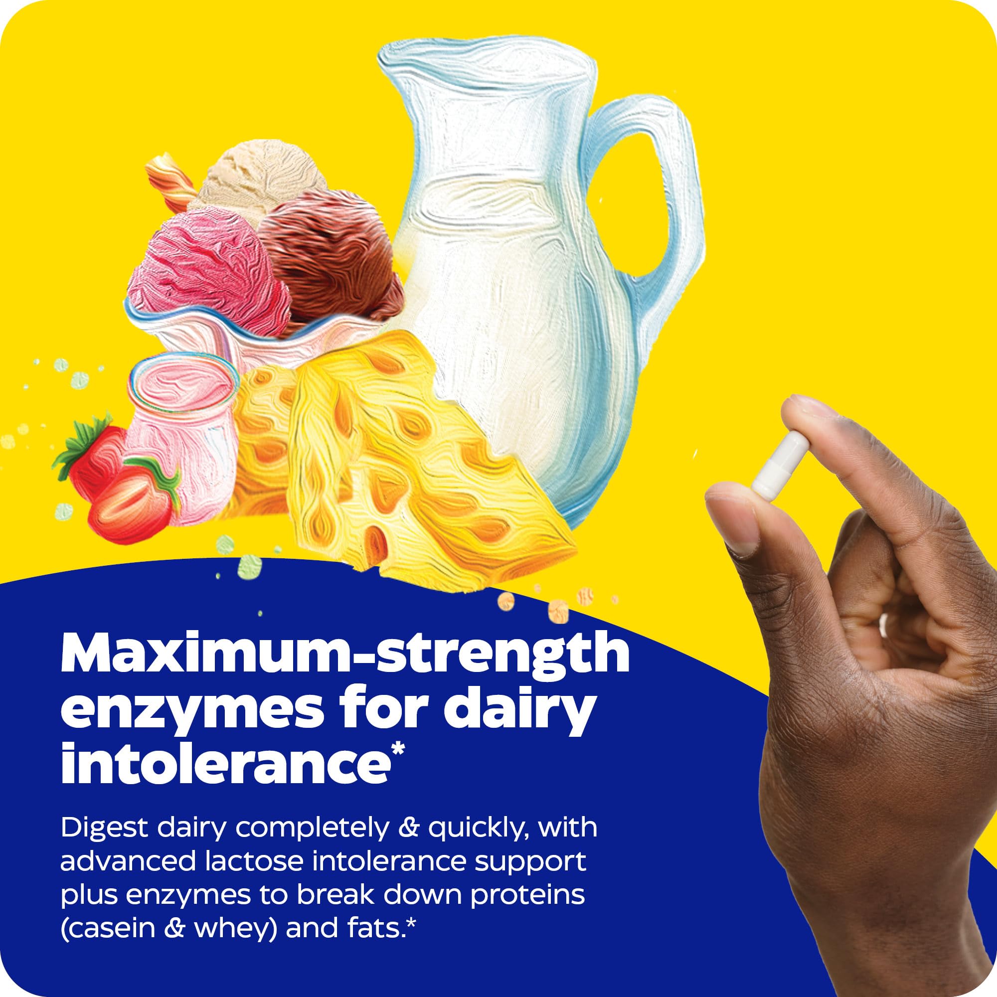 Enzymedica Lacto Digestive Enzyme Supplement - 90 Capsules for Lactose Intolerance Relief | Supports Healthy Digestion for Dairy Products | Perfect for Post-Meal Comfort & Travel