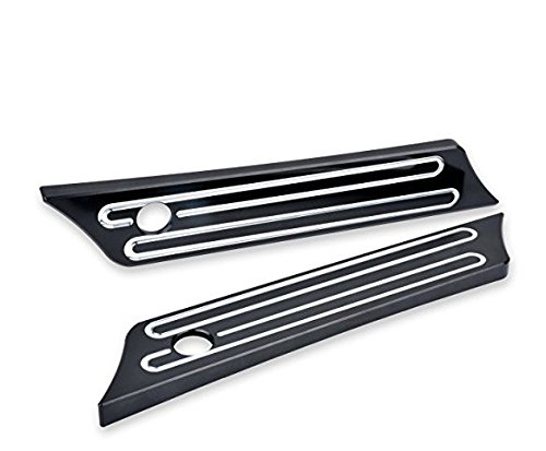 TUINCYN Billet Saddle Bag Latches - Chrome Motorcycle Bag Locks for Harley Street Glide & Road King (2014-2017) - Left & Right Side Covers - Secure Storage for Rides & Road Trips