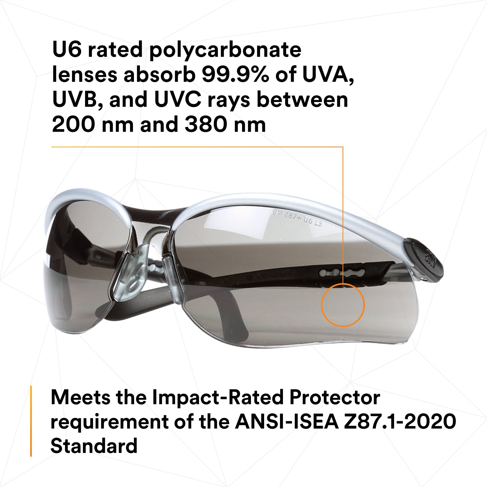3M BX Protective Eyewear 11381 00000 20 - Grey Anti-Fog Safety Glasses with Silver/Black Frame - Ideal for Construction, Lab Work & Industrial Safety Use