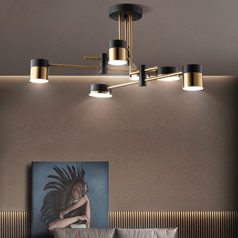 Sputnik Chandelier - Modern Elegant Crystal Ceiling Light Fixture for Dining Room, Living Room & Bedroom - Gold/Silver Finish Luxury Lighting Decor