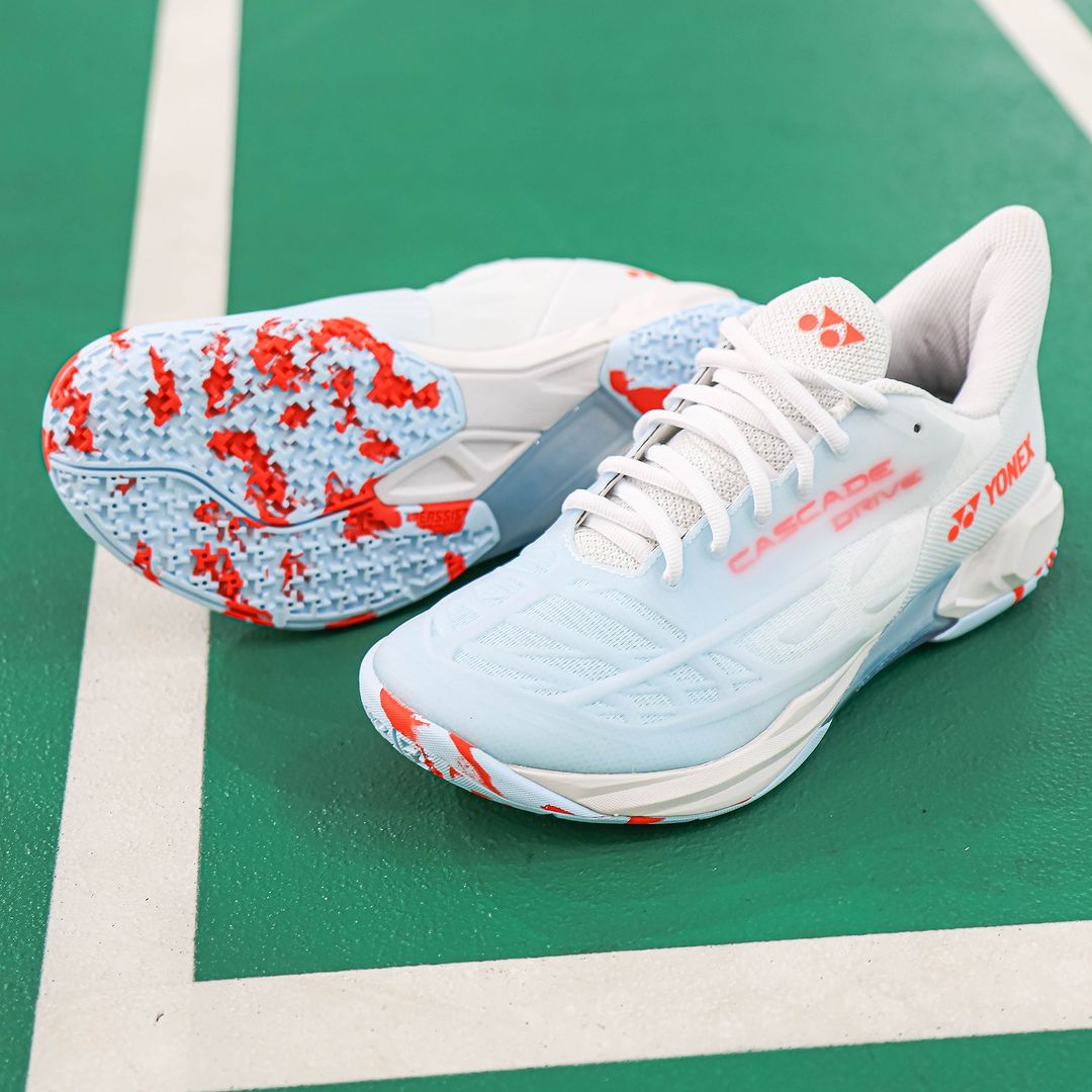 Yonex Cascade Drive 2 Tennis Shoes - White/Water Blue | Lightweight & Durable for Court Performance | Perfect for Competitive Matches & Training