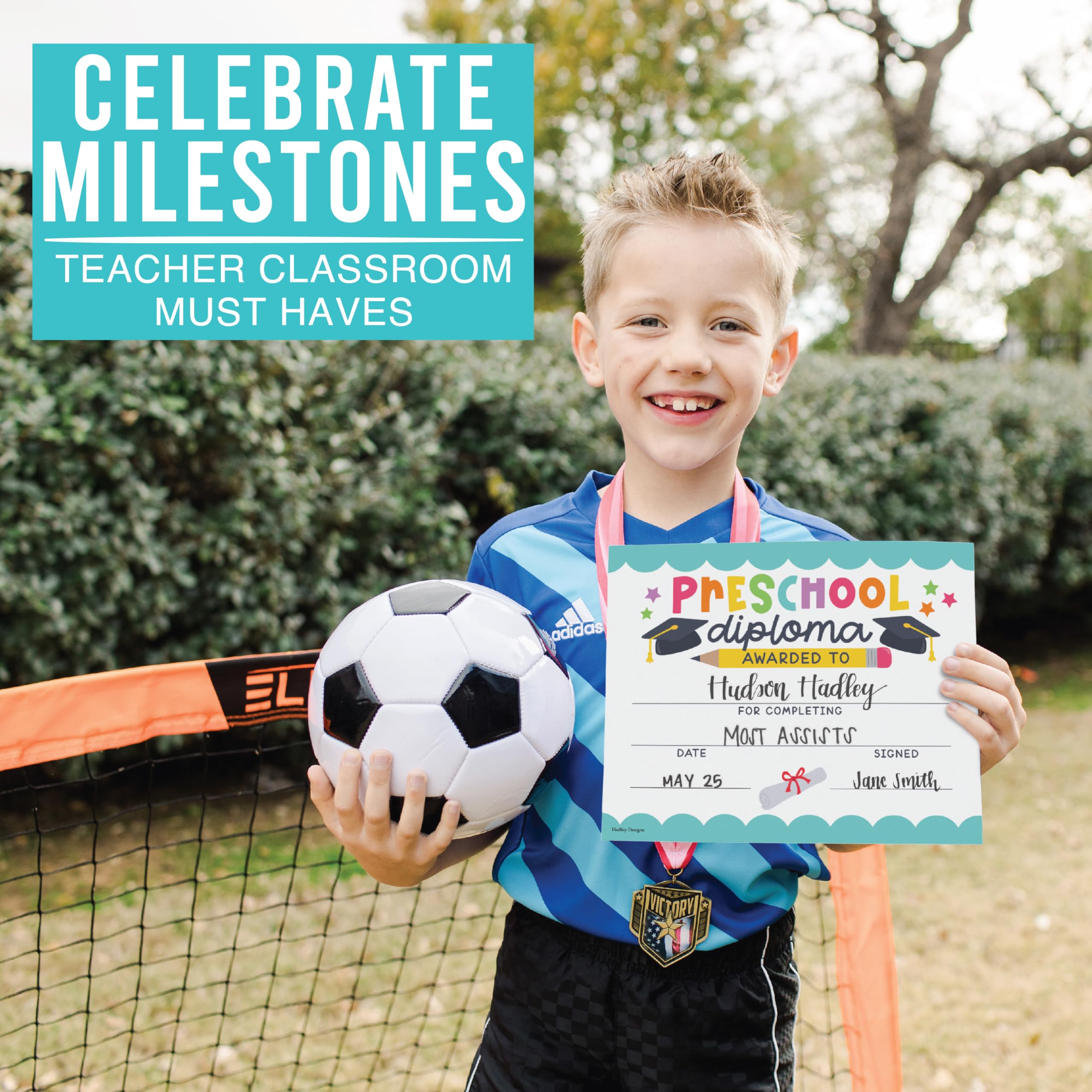 25 Colorful Preschool Graduation Certificates - Pre-K Diploma & Achievement Awards for Students | Perfect for Kindergarten Graduation Ceremonies & End-of-Year Celebrations