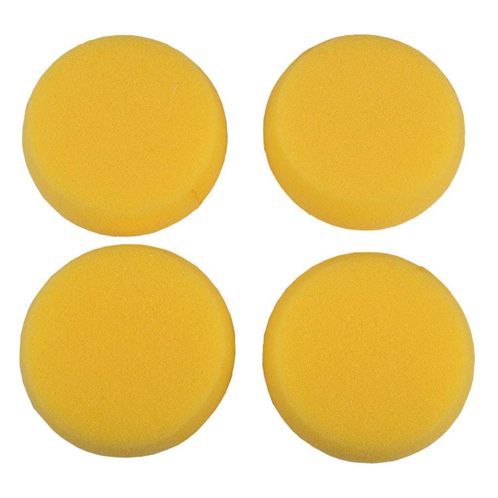 4 Pack Yellow Synthetic Artist Sponges for Watercolor Painting & Crafts - 2.75 Inch - Perfect for Blending, Texture Creation & DIY Art Projects