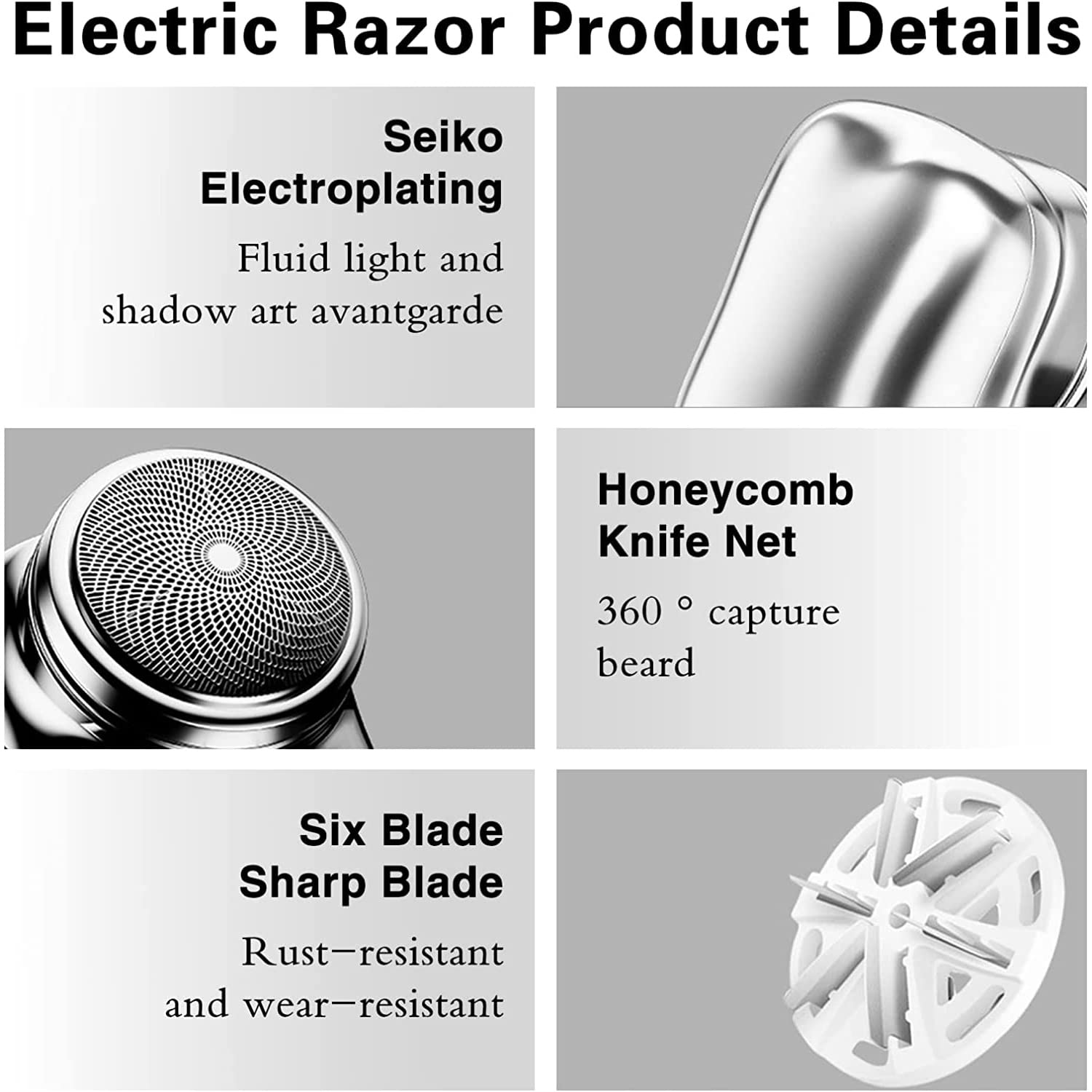 2023 Upgraded Mini-Shave Portable Electric Shaver for Men - USB Rechargeable Wet/Dry Travel Razor, Pocket-Sized Compact Design (White) | Perfect for Business Trips, Gym Bags & On-The-Go Grooming