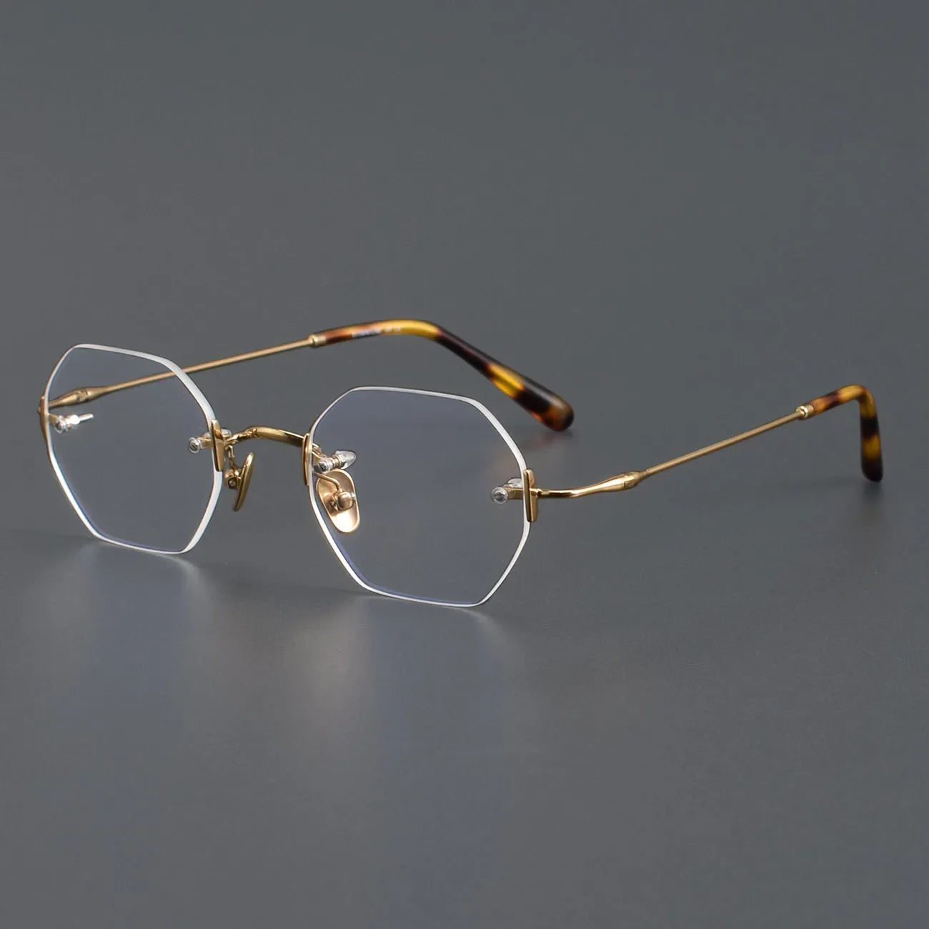Aror Women's Rimless Polygon Oval Titanium Eyeglasses 4909 - Lightweight & Durable Titanium Frame for Everyday Wear, Reading, Work & Fashion Accessories