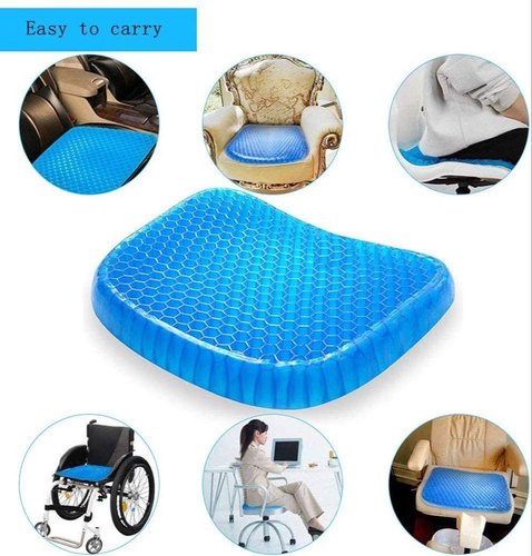 Gel Sitter Seat Cushion - Premium Comfort Gel Seat Pad for Office Chairs, Car Seats & Home - Orthopedic Support for Back Pain Relief & Pressure Point Relief - Ideal for Long Sitting, Driving & Work