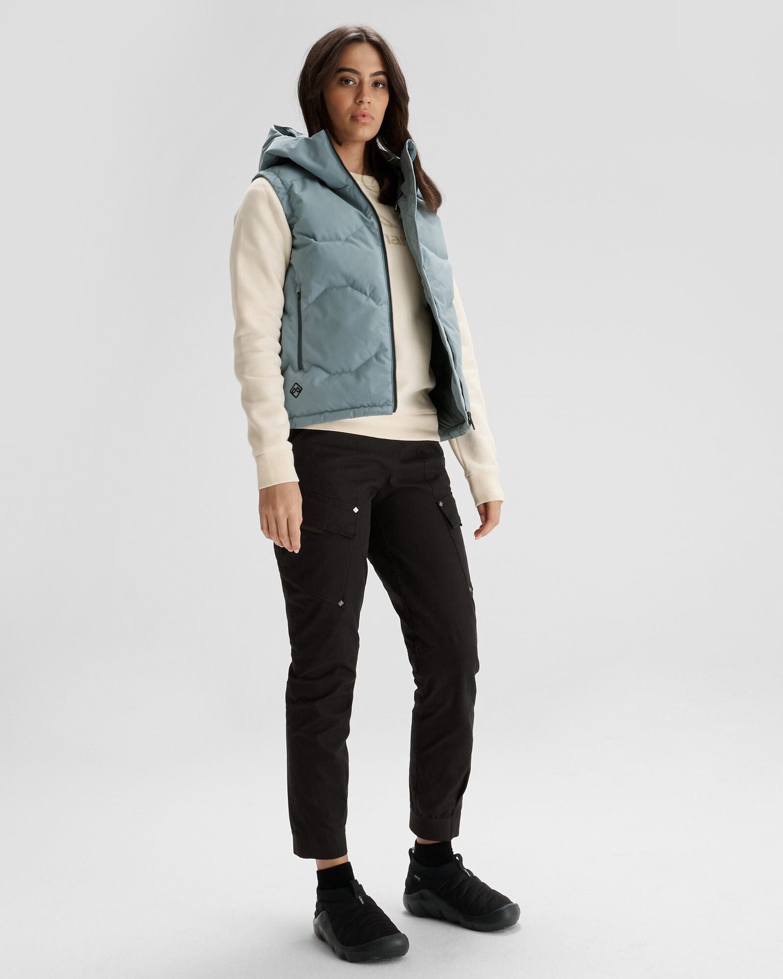 Women's Frisco X Hooded Down Vest - Lightweight Warm Puffer Vest for Outdoor Activities, Hiking & Winter Fashion