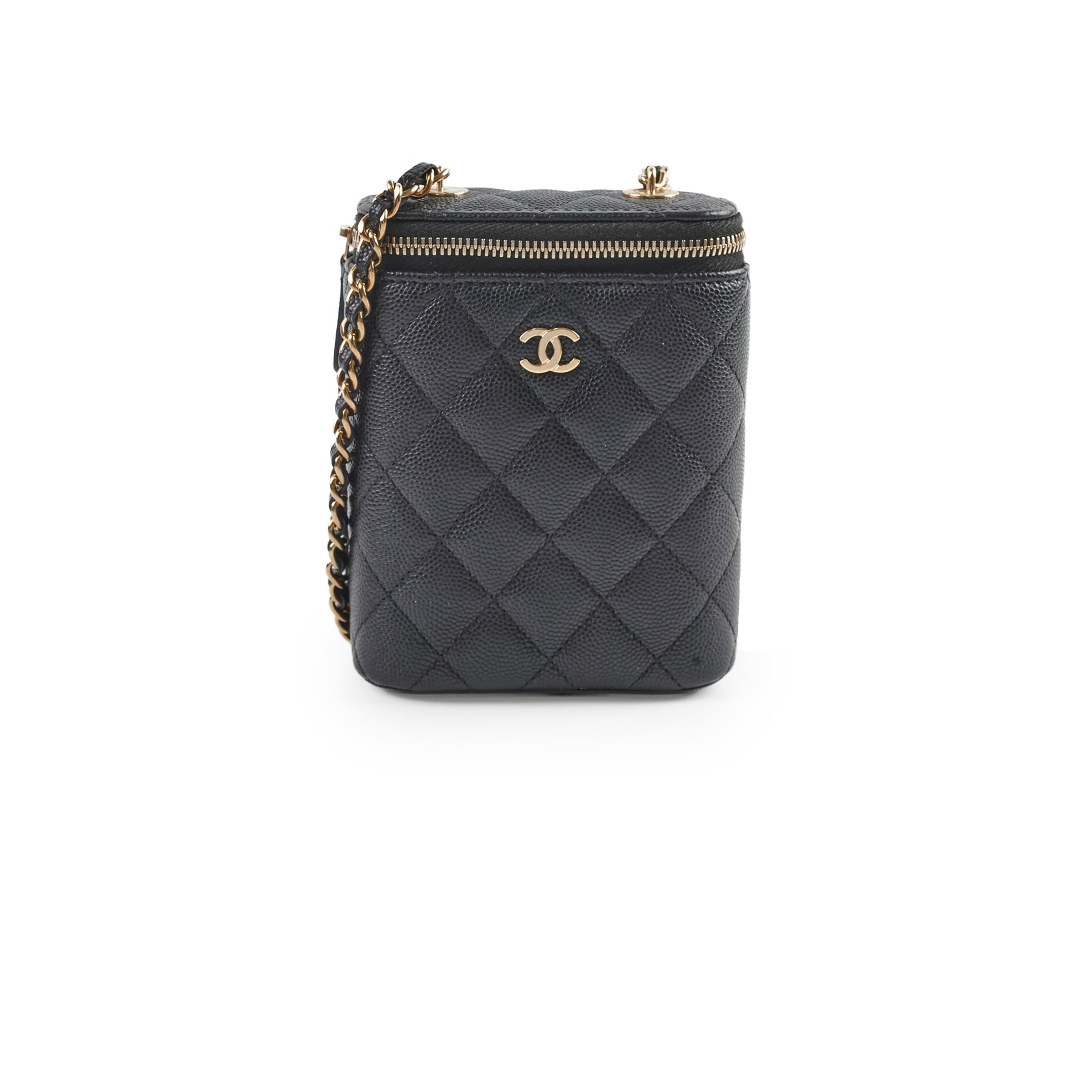 Chanel 23C Small Vanity Case Caviar Black Crossbody Bag - Luxury Designer Handbag for Women, Perfect for Parties, Date Nights & Special Occasions