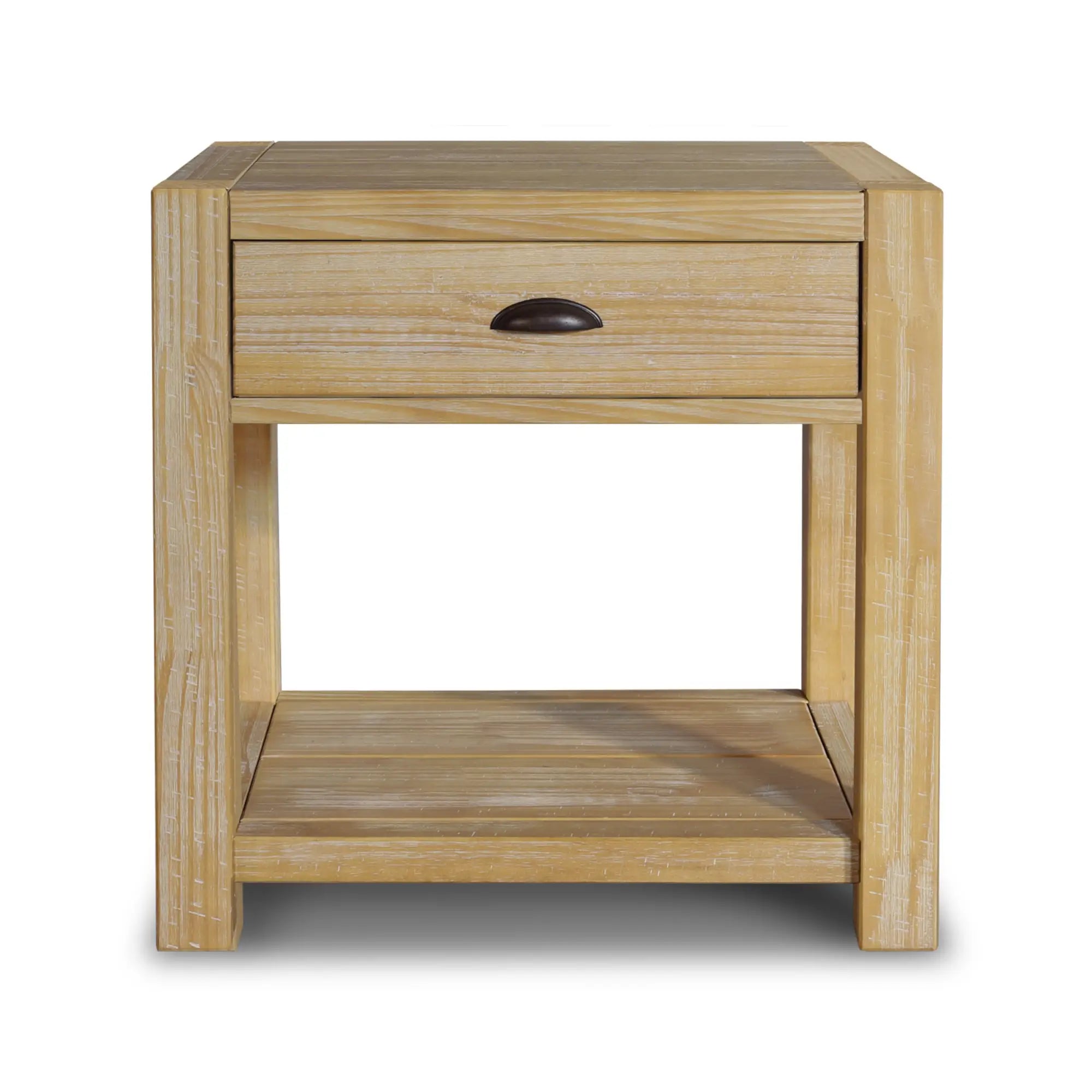 Modern Montauk End Table - Stylish Nightstand for Bedroom, Living Room & Office - Compact Side Table with Storage Shelf - Perfect for Small Spaces, Apartments & Dorm Rooms