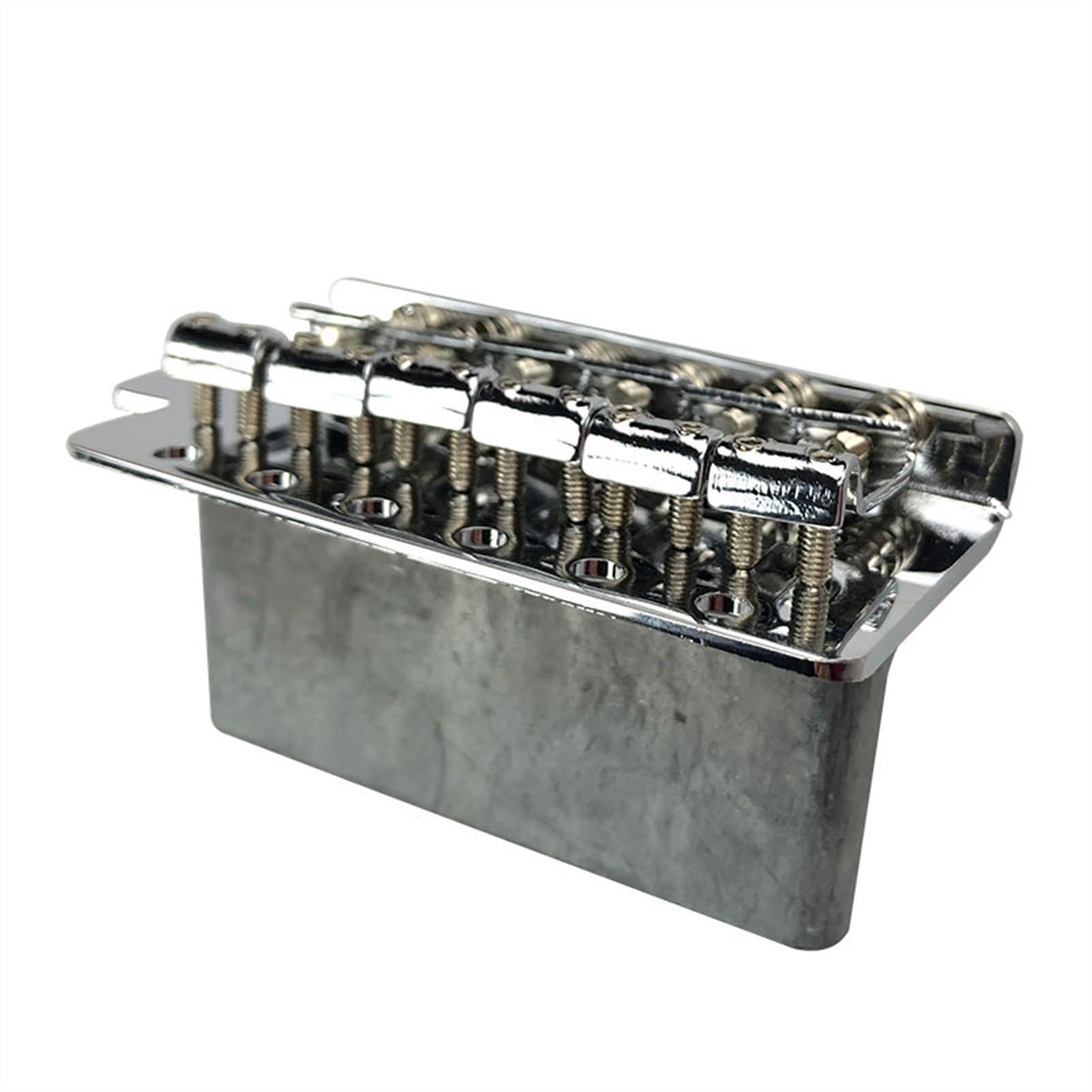 6-Piece Chrome Guitar Bridge Saddle Set for Strat/ST Electric Guitars - Silver | Replacement Parts for Guitar Bridge Repair & Maintenance | Perfect for Home Studio, Live Performances & DIY Guitar Upgrades