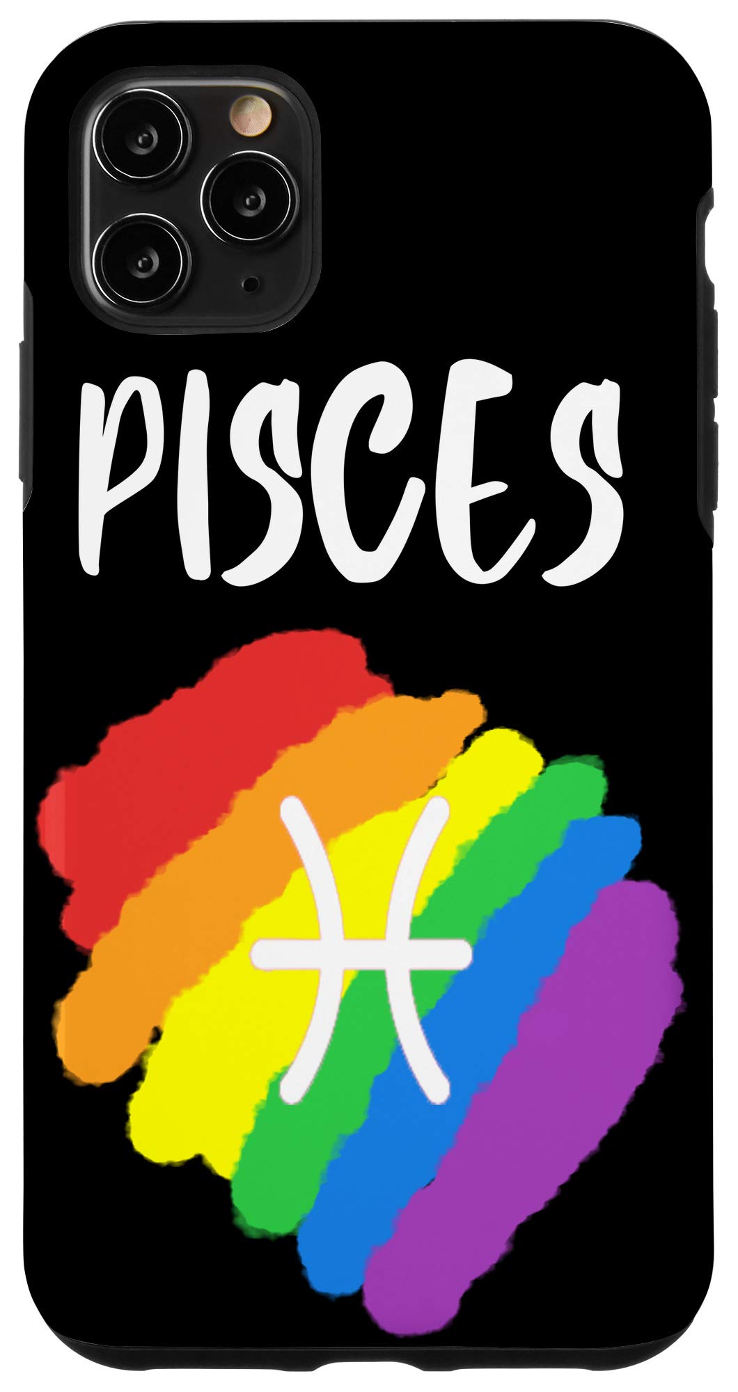 iPhone 11 Pro Max Case - Rainbow LGBT Pride Design, Pisces Zodiac Birthday Gift, Durable Protective Cover for iPhone 11 Pro Max (6.5 Inch) - Perfect for Pride Month, LGBTQ+ Events & Birthday Celebrations