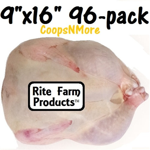 96 Pack 9x16 Poultry Shrink Bags for Chicken, Turkey & Meat - Freezer Safe Vacuum Sealer Bags for Food Storage, Sous Vide & Meal Prep