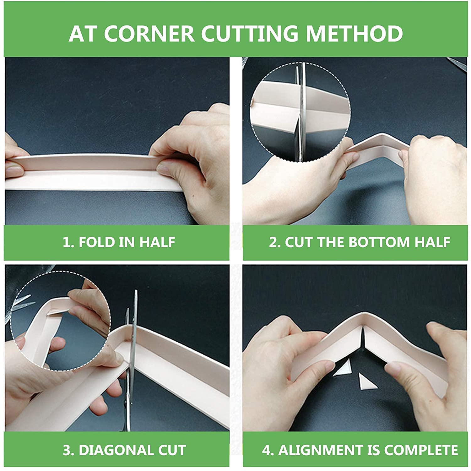 ATHA PVC Self-Adhesive Caulk Strip - Waterproof Wall Seal Tape for Kitchen Countertops, Sink, Bathroom, Toilet & Bathtub Floor/Wall Edge Protection (3.2M, White) | Easy Installation for Home Renovation & Waterproofing Projects