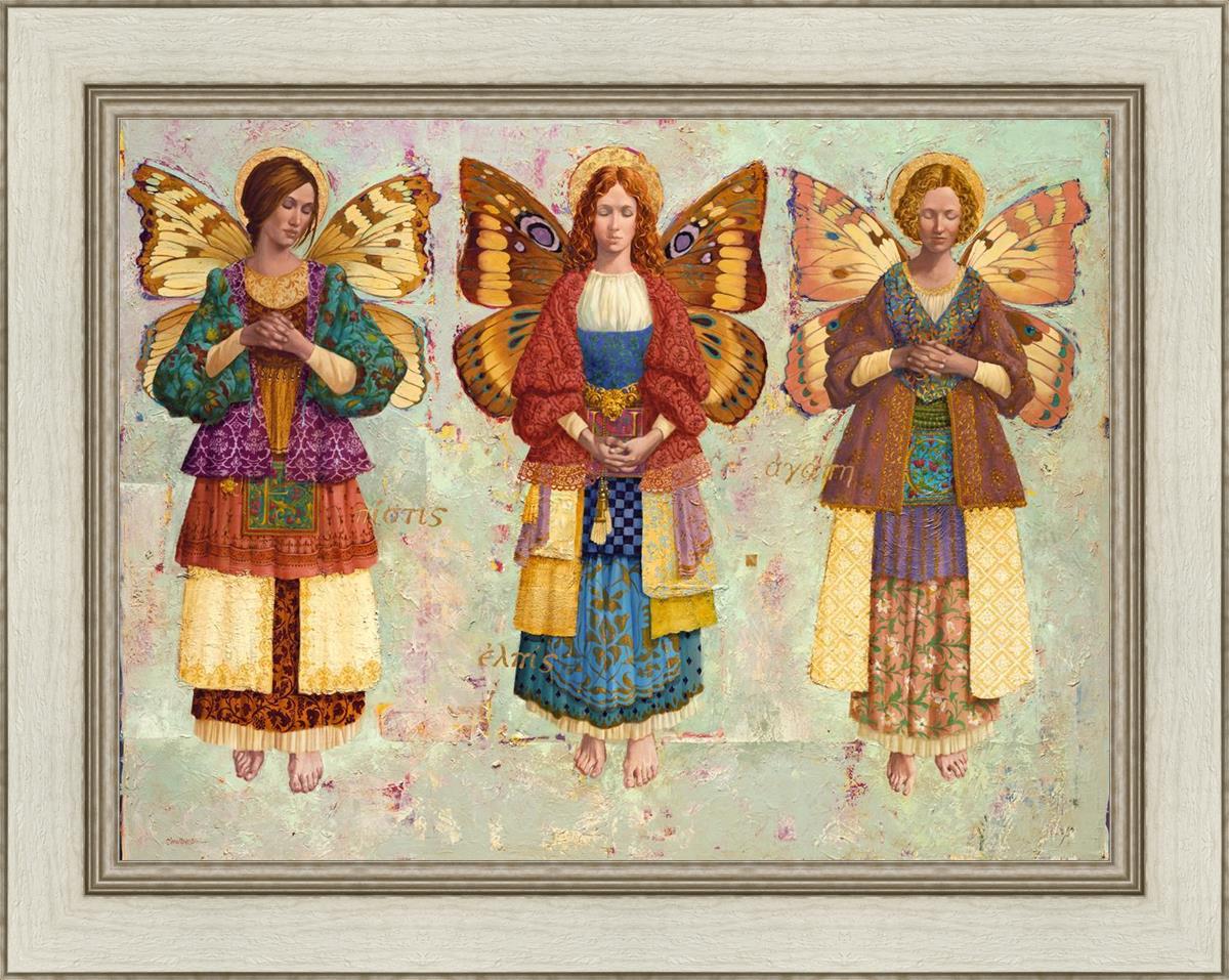 Faith, Hope and Charity - Inspirational Wall Art Decor for Home, Office & Church - Perfect for Gifts & Spiritual Spaces
