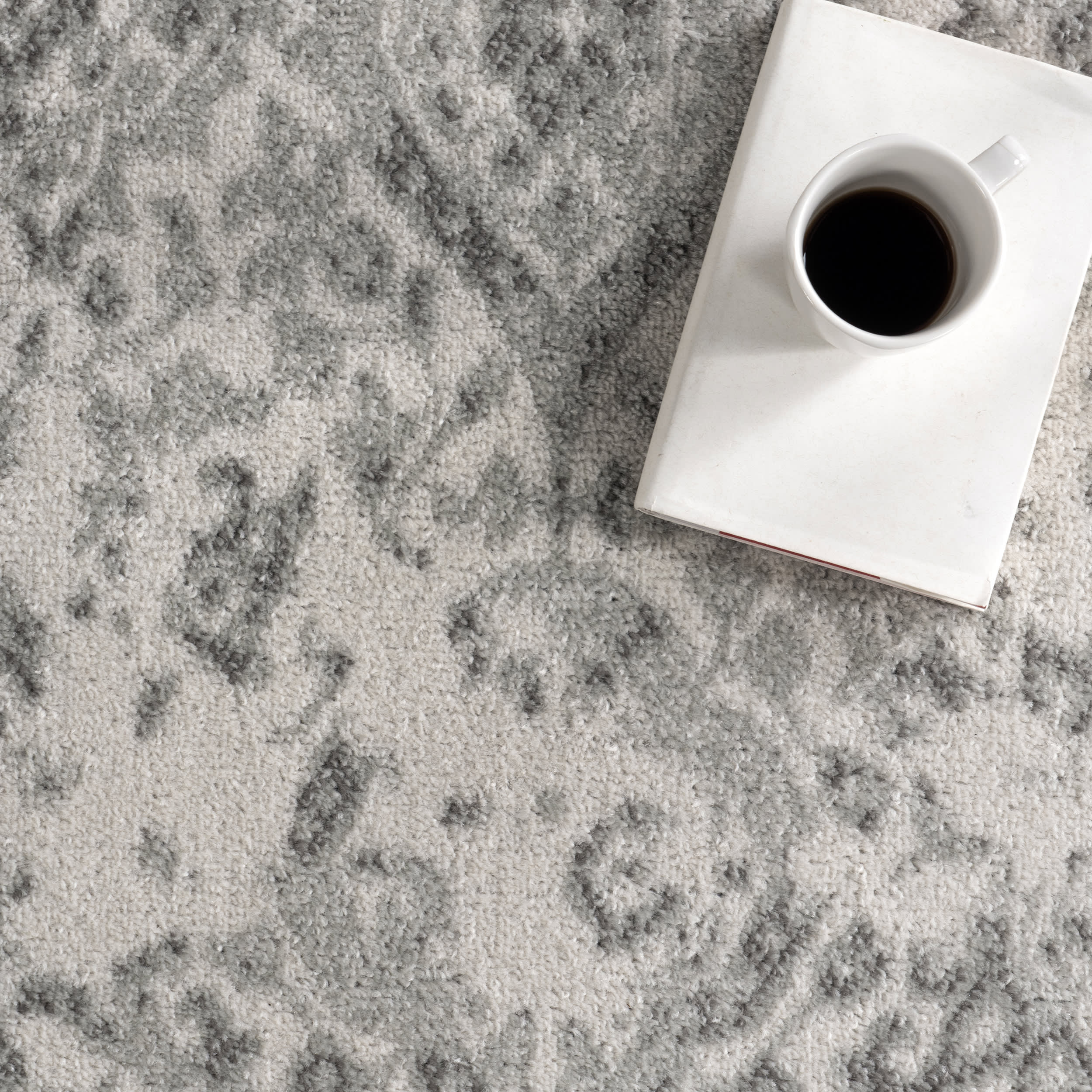 Floral Ornament Rug | Ivory Home Decor | Perfect for Living Room, Bedroom & Nursery Decor