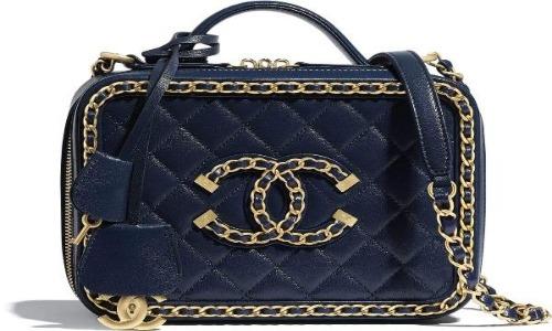 Chanel White Vanity Case Handbag - Luxury Designer Crossbody Bag for Women, Perfect for Parties & Evening Events