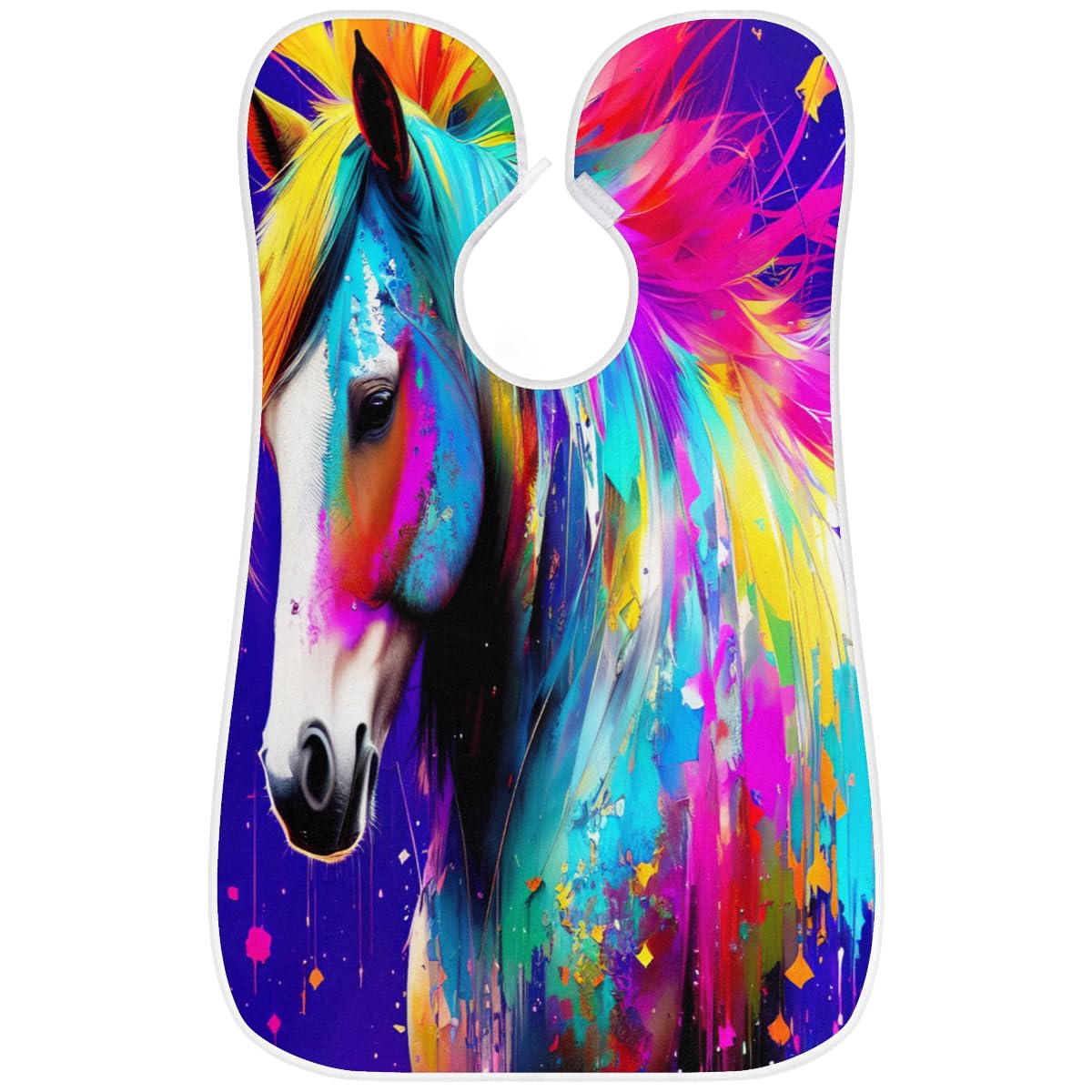 Colorful Animal Horse Beard Shaving Bib for Men - Waterproof Hair Dye Apron & Makeup Cape for Barber Stylists - Sink Hair Catcher & Beard Trimming Tool - Perfect for Salon, Home Grooming & DIY Haircuts
