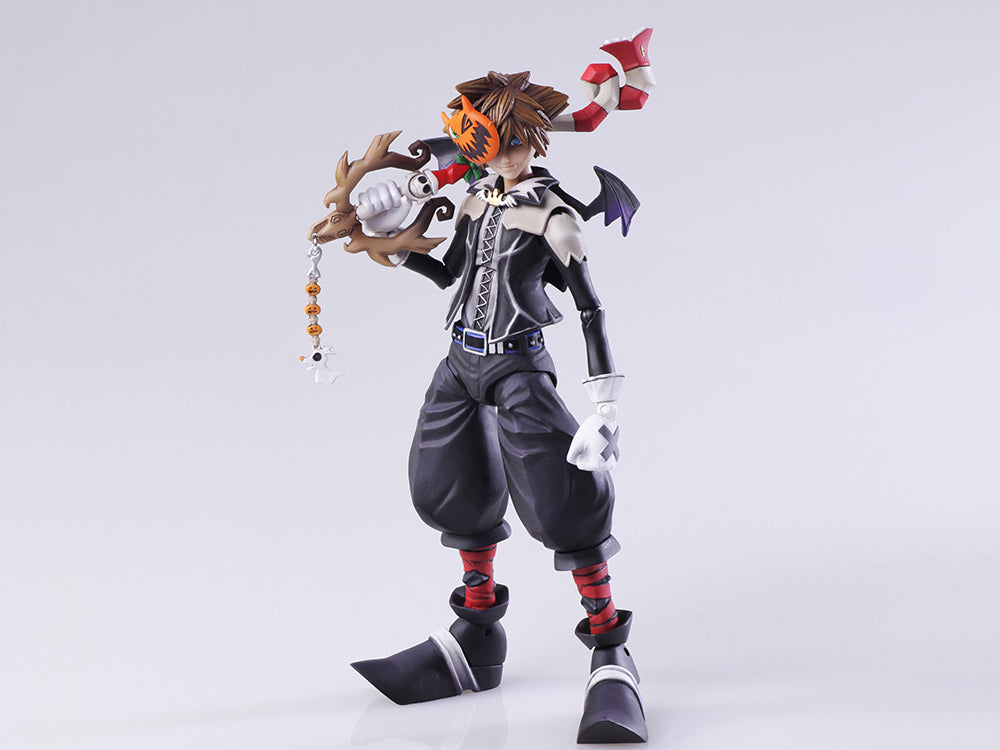 Bring Arts Kingdom Hearts II Sora Halloween Town Ver. Action Figure by Square Enix | Collectible Disney RPG Character Model for Display & Gaming Fans