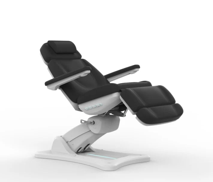 SilverFox 2246BN Electric 4-Motor Beauty Bed with Hand Remote & Position Memory - Professional Esthetician Massage Table for Spa, Salon, and Skin Care Treatments