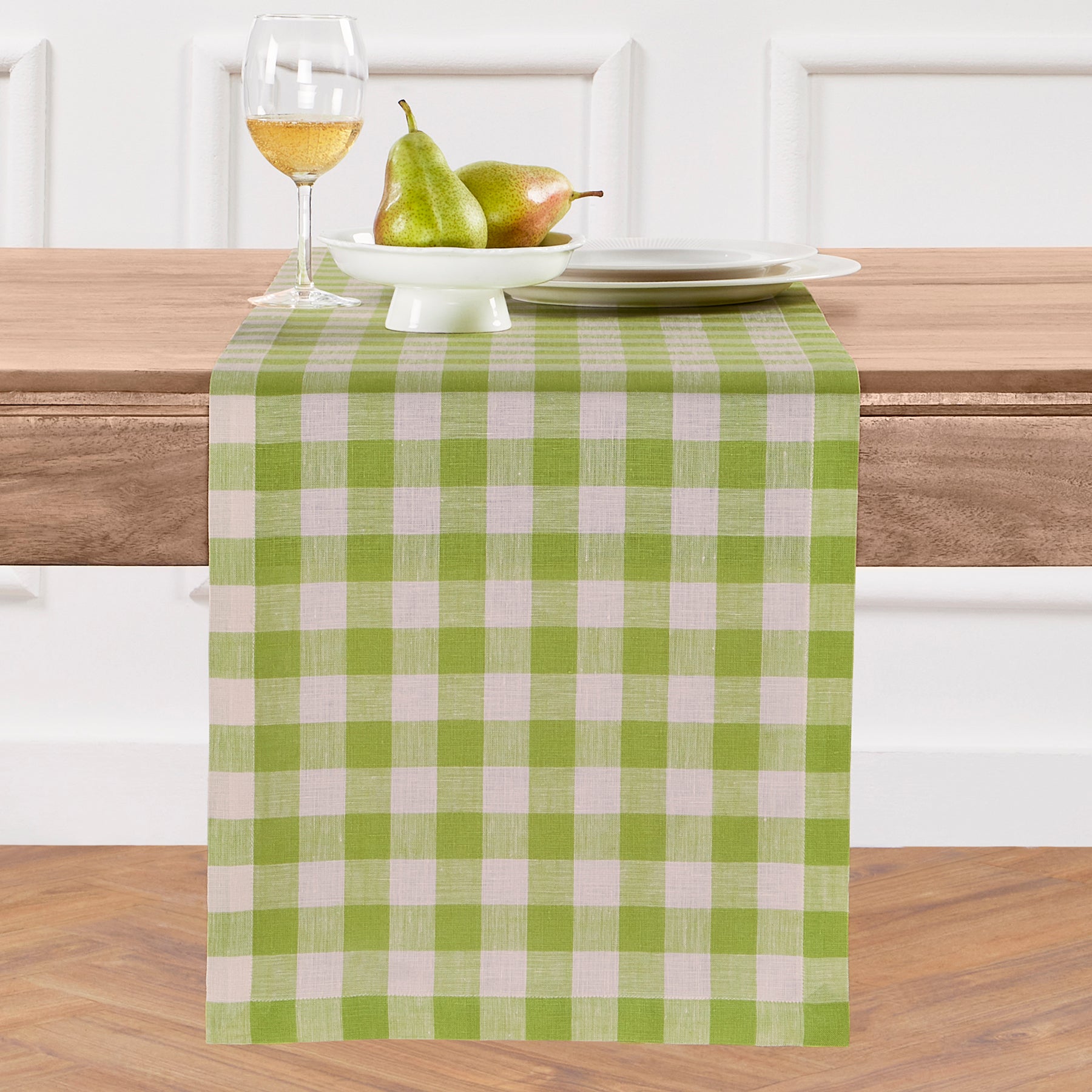 Morgan Check Table Runner - Classic Plaid Cotton Tablecloth for Dining & Kitchen Decor - Perfect for Holiday Dinners, Parties & Farmhouse Style Home Decor