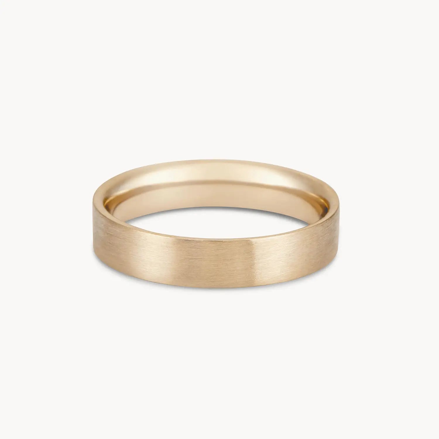 14K Yellow Gold Brushed Everlast Band Ring – Durable & Stylish Jewelry for Men and Women | Perfect for Weddings, Anniversaries, and Everyday Wear