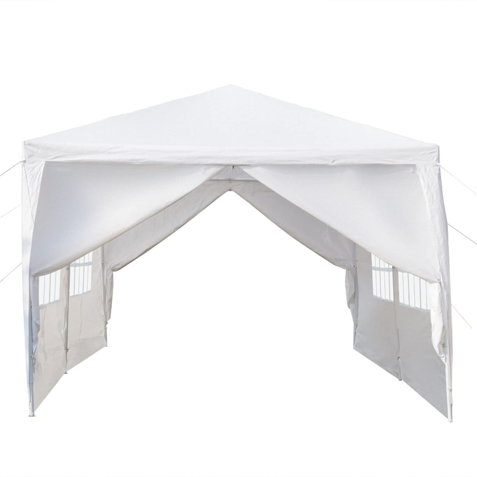 10'x20' Heavy Duty Waterproof Outdoor Party Tent - White Canopy with 6 Removable Sidewalls for Weddings, Events & Backyard Gatherings | Perfect for Garden Parties, BBQ, Picnics & Outdoor Celebrations