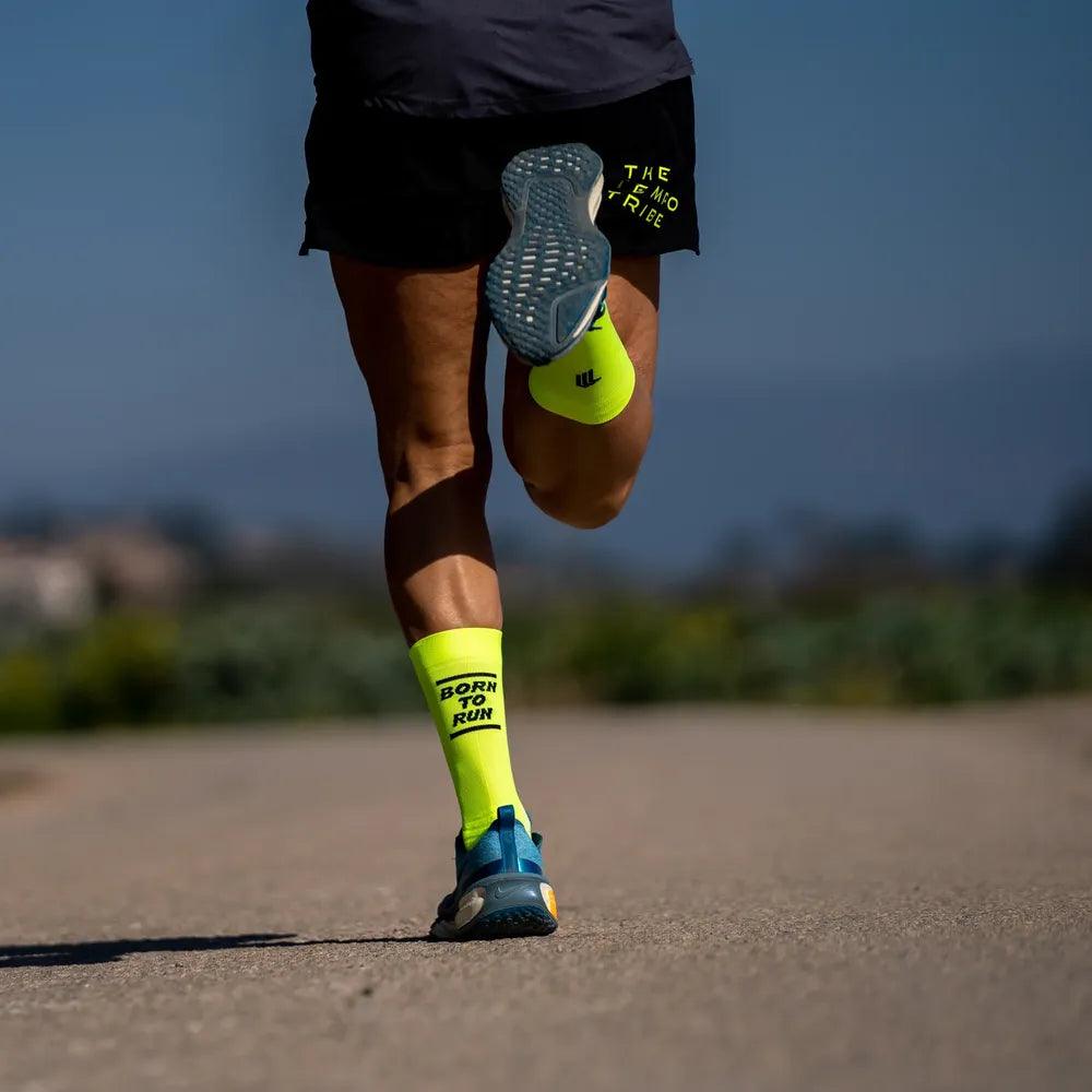 Born To Run Running Socks by Sporcks - Lightweight Cushioned Athletic Socks for Men & Women - Perfect for Marathon, Trail Running & Workouts