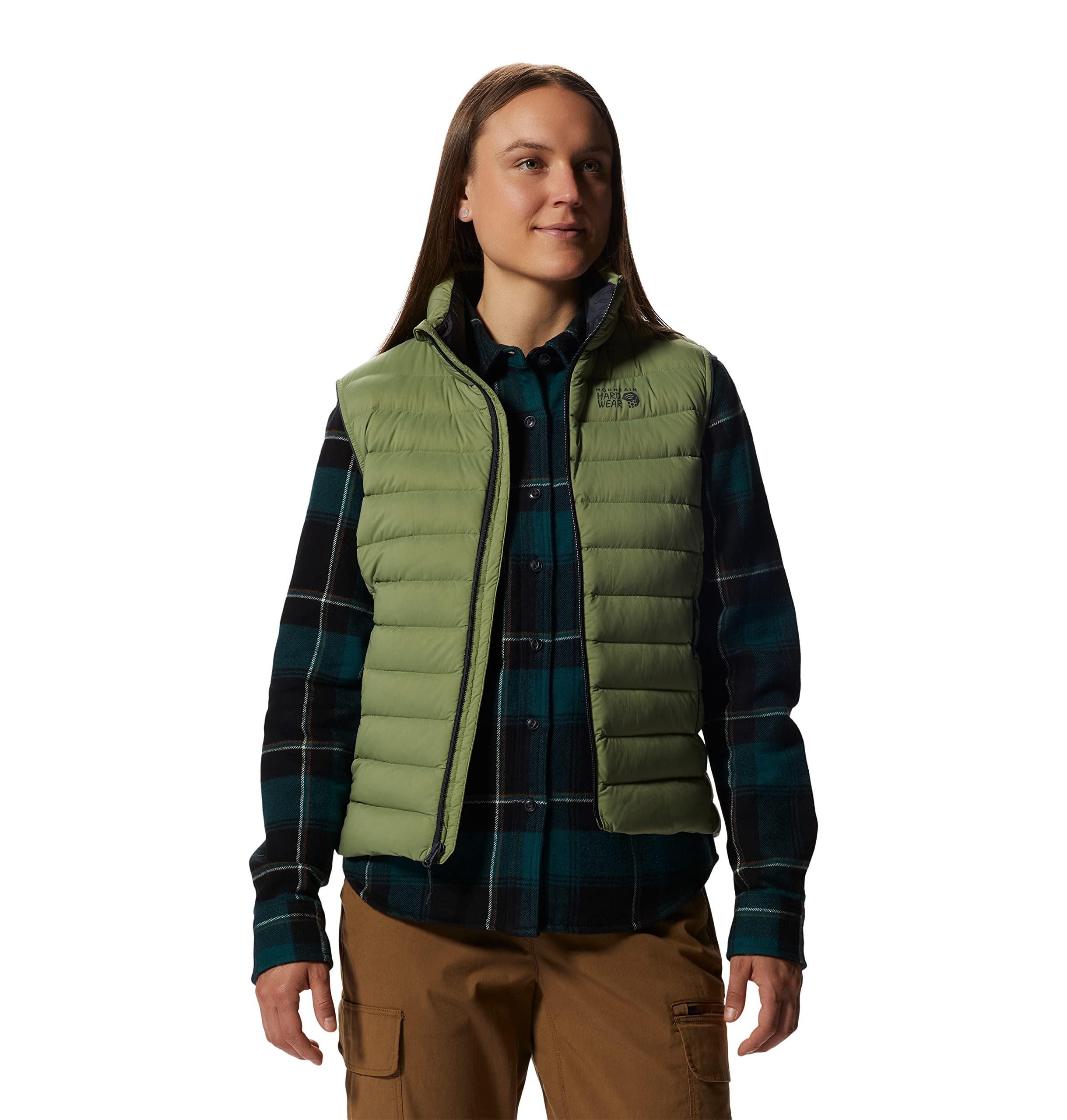Mountain Hardwear Women's Deloro Down Vest - Lightweight Warm Puffer Jacket for Hiking, Camping & Outdoor Activities | Water-Resistant Insulated Winter Coat