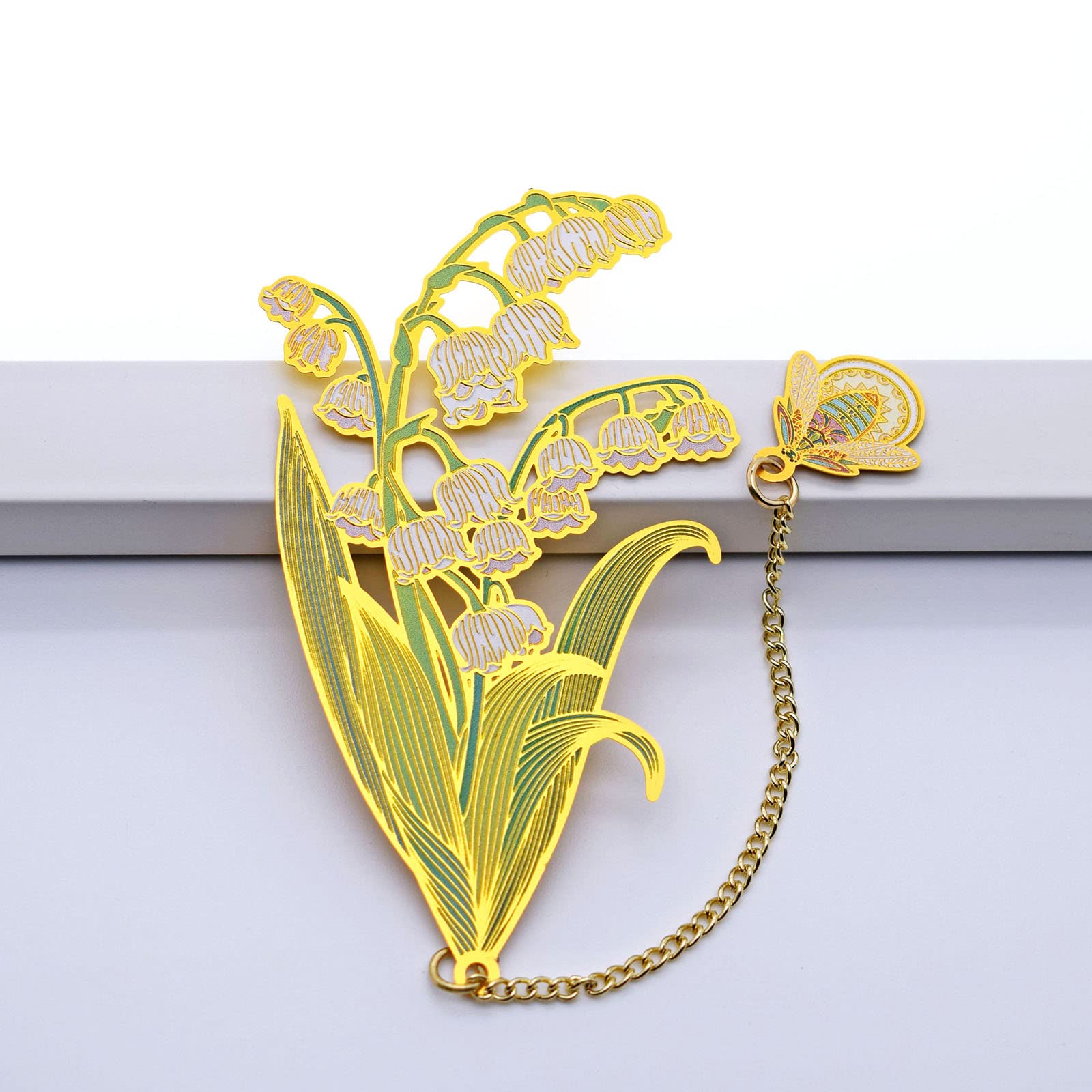 BLBMH 3-in-1 Metal Flower Bookmark Set - Elegant Lily of The Valley Design, Perfect Birthday Gift for Women, Girls, Mothers & Teachers - Ideal for Book Lovers, Readers & Graduation Gifts - Great for Reading, Journaling & Book Club Accessories