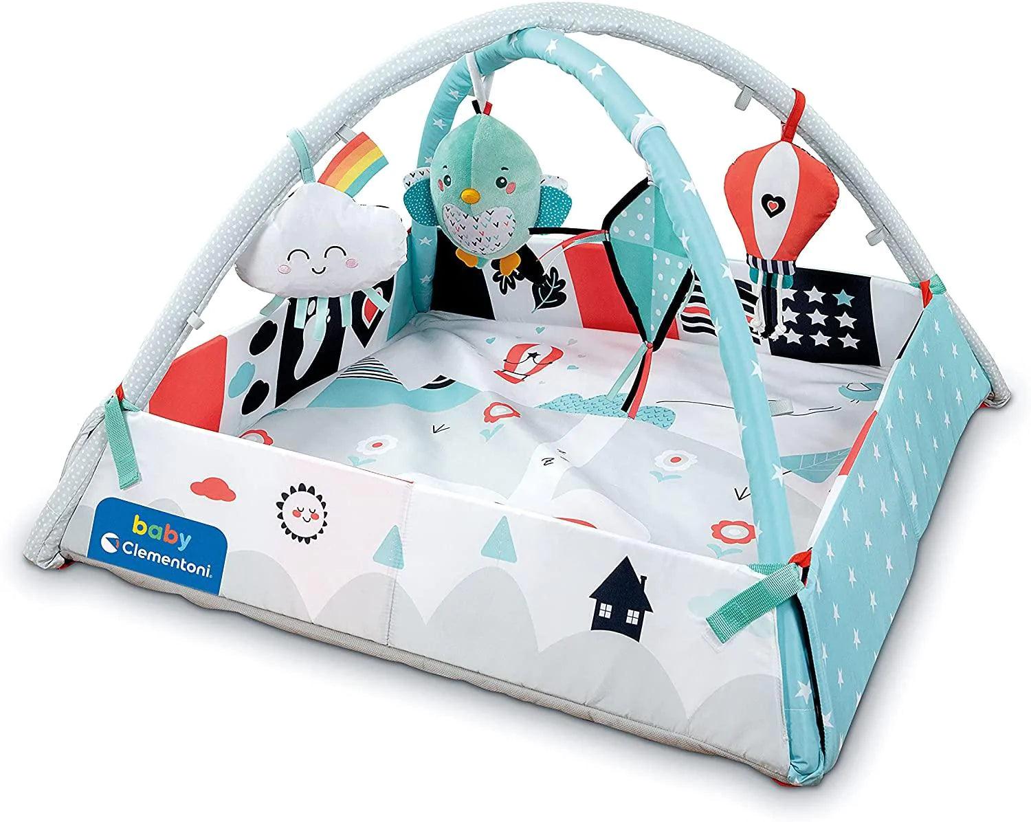 Clementoni CLEM4YOU Black & White Baby Gym - High Contrast Sensory Play Mat for Newborns & Infants | Stimulates Visual Development | Perfect for Tummy Time & Playtime Activities