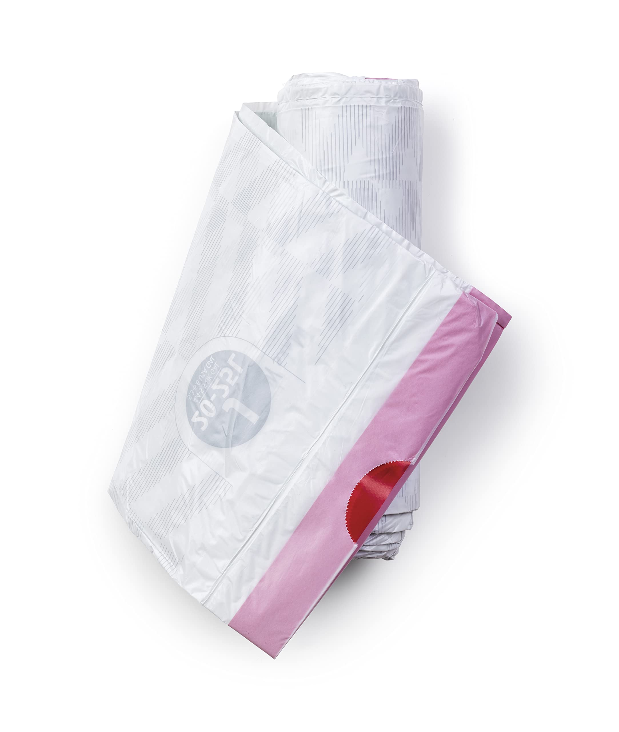 Brabantia PerfectFit Trash Bags Size J (5.3-6.6 Gallon) - Heavy Duty Drawstring Trash Can Liners, 120 Count - Perfect for Kitchen, Bathroom & Office Waste Disposal