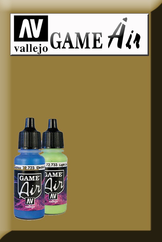 Vallejo Game Air Desert Yellow Acrylic Paint - 17ml Bottle for Miniatures, Models & Wargaming - Perfect for Airbrush & Hand Painting