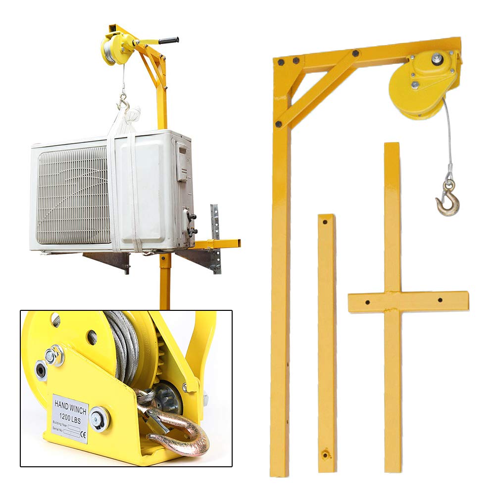 10M Stainless Steel Air Conditioner Installation Lifting Crane Tool - Heavy Duty AC Outdoor Bracket & Lift (32.8ft) for Home & Commercial HVAC Setup