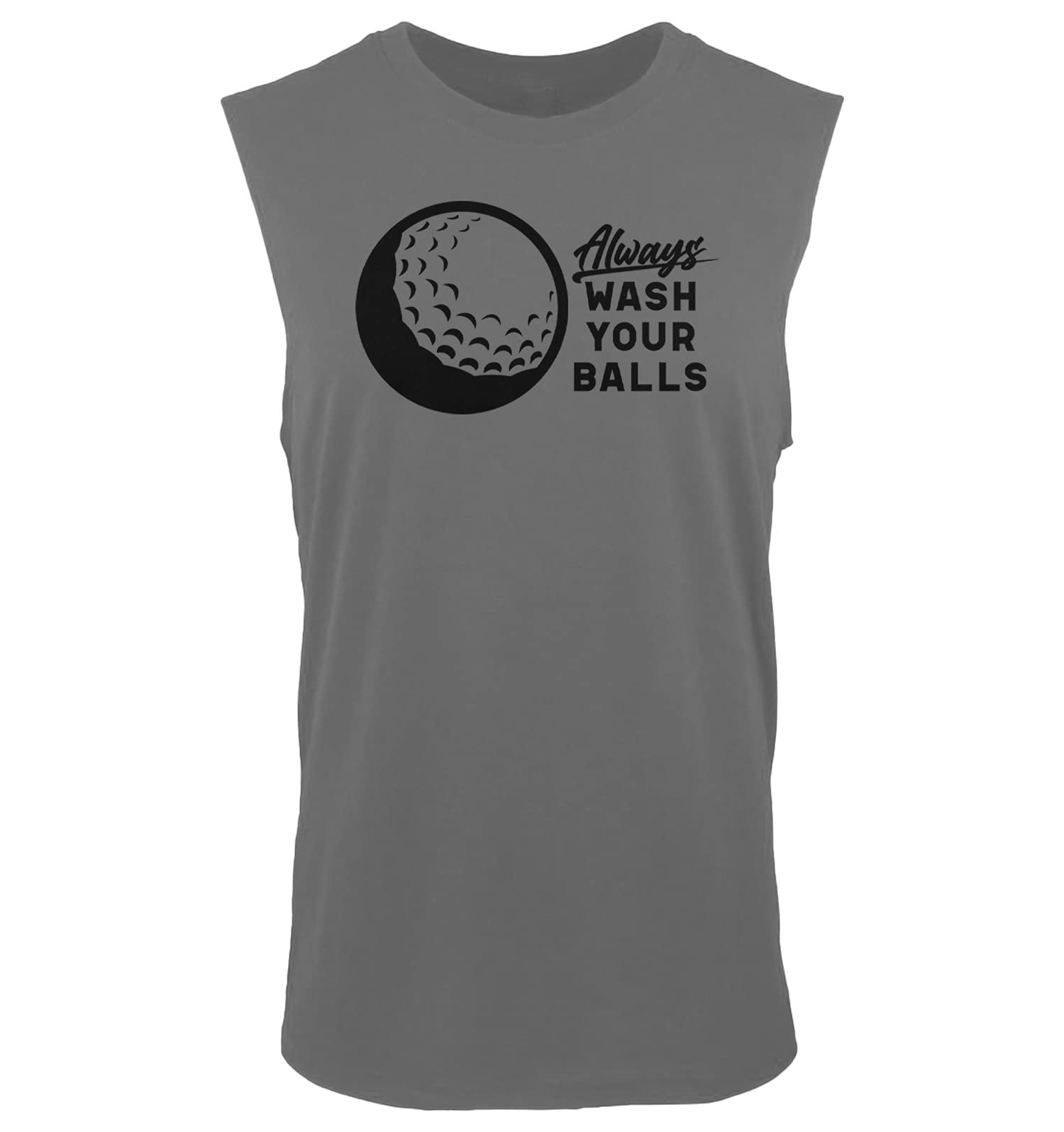 Always Wash Your Balls - Men's Breathable Sleeveless Golf Shirt for Summer | Moisture Wicking Athletic Top for Golfing, Training & Outdoor Sports