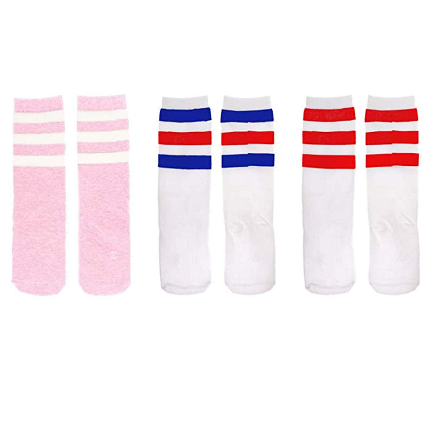 Kids Knee High Soccer Socks - Cotton Sports Tube Socks for Boys & Girls - Perfect for Soccer Games, School Uniforms & Athletic Activities