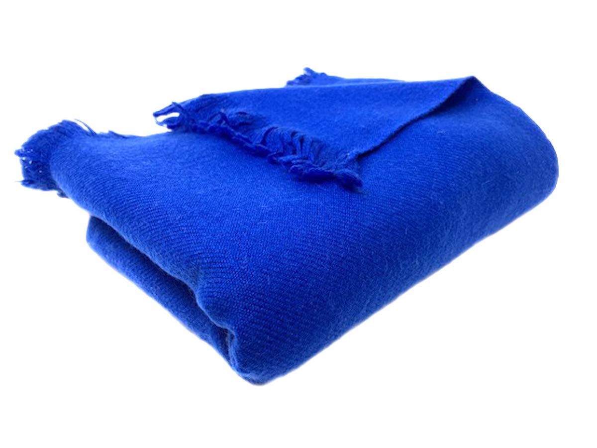 Premium 100% Cashmere Throw Blanket - Ultra Soft Plush Twill Weave, Hand Woven Sustainably, 45
