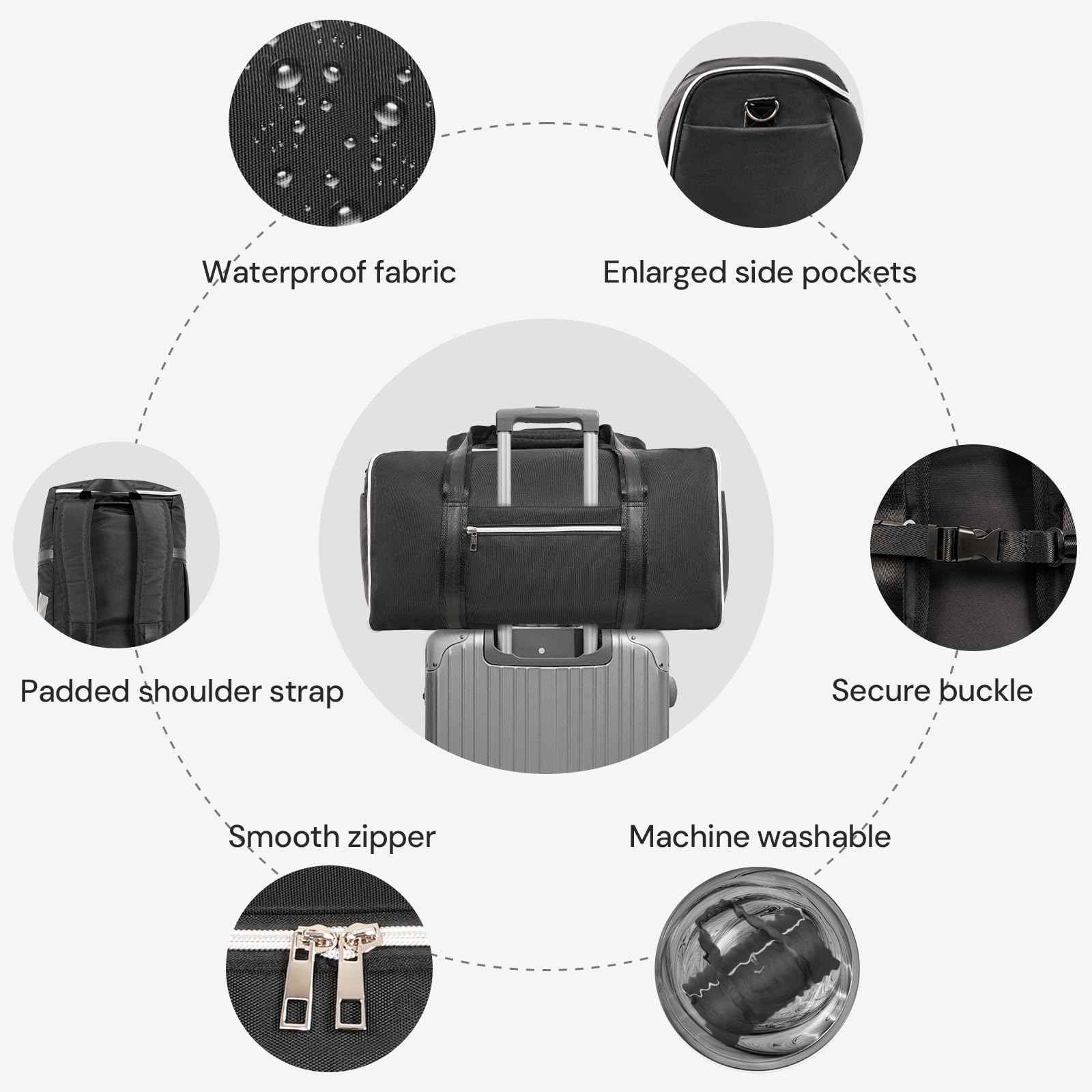 Convertible Garment Duffel Bag for Travel - 2 in 1 Hanging Suit Bag & Large Carry On Luggage for Men & Women | Perfect for Business Trips, Weddings & Airplane Travel