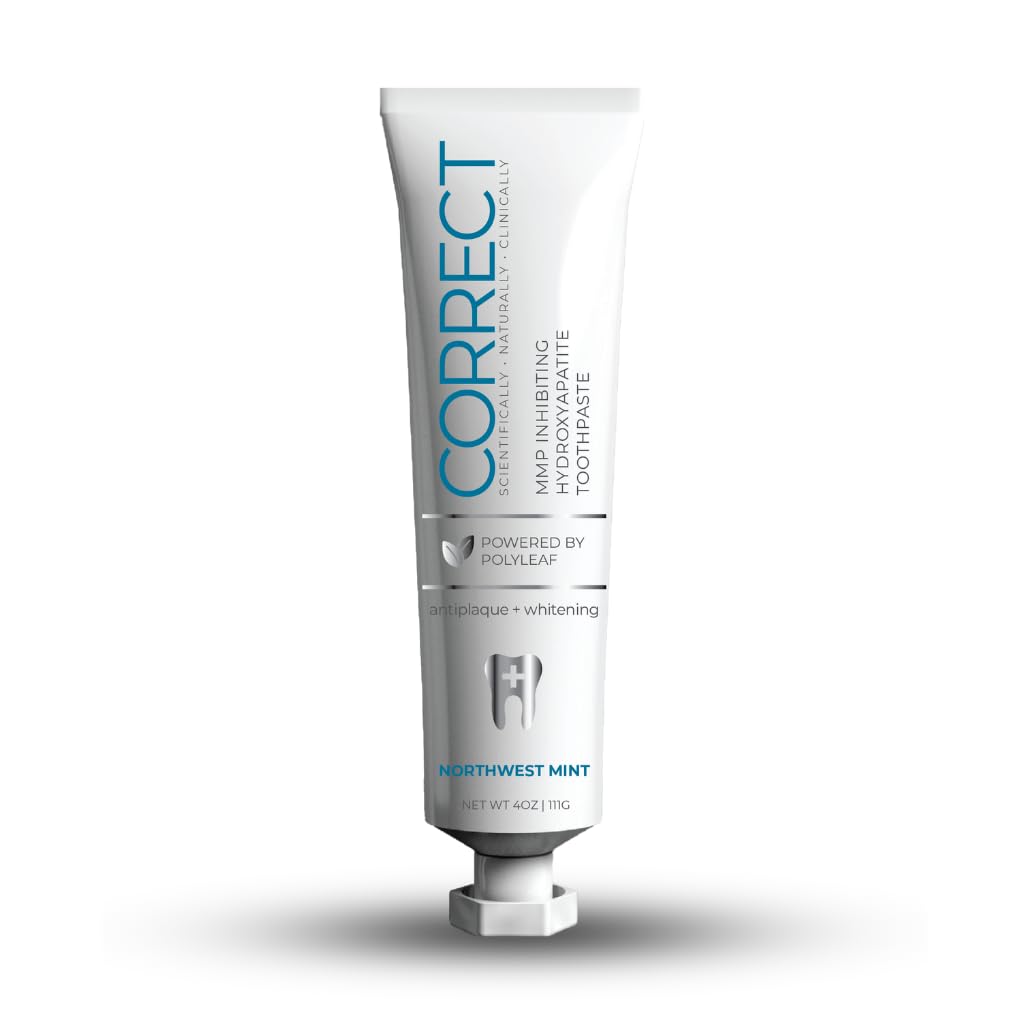 Fluoride-Free Hydroxyapatite Toothpaste for Whitening & Sensitive Teeth - Doctor-Formulated with MMP Inhibiting, Antiplaque & Remineralizing Properties - Promotes Gum Health, SLS-Free, Made in USA (4oz) - Perfect for Daily Oral Care & Natural Teeth Whitening