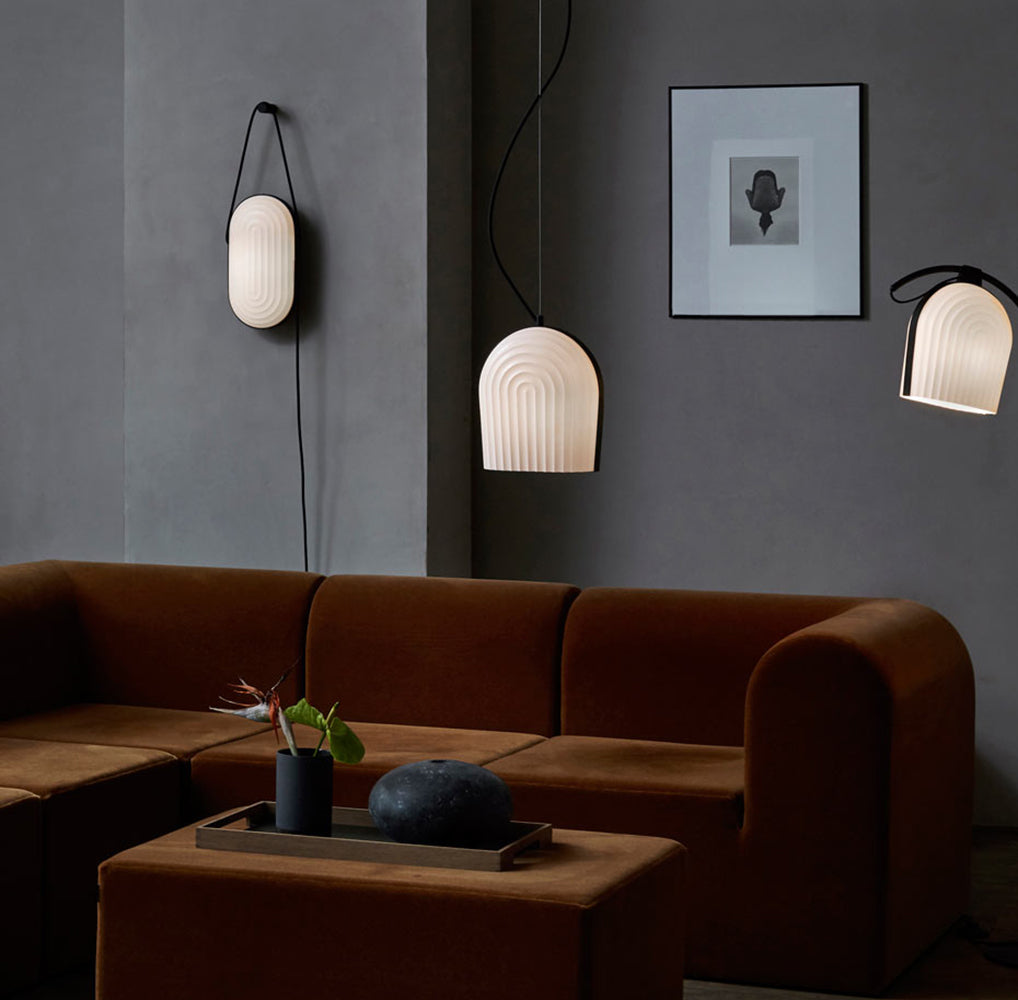 Modern Arc Pendant Lamp - Adjustable Hanging Light Fixture for Kitchen Island, Dining Table & Living Room Decor | Industrial Style Lighting for Home & Office