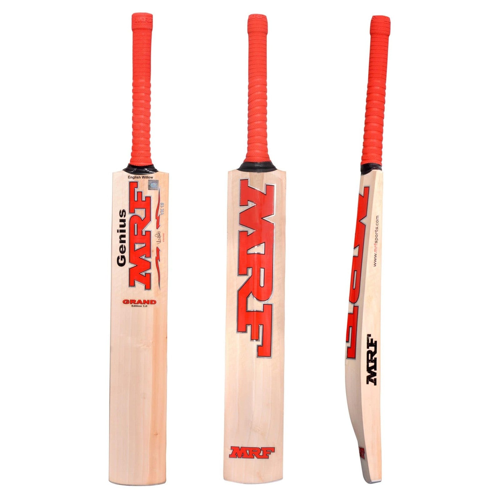 MRF Genius Grand Edition 1.0 Cricket Bat - Premium English Willow for Professional Players | Perfect for Matches, Practice & Training Sessions