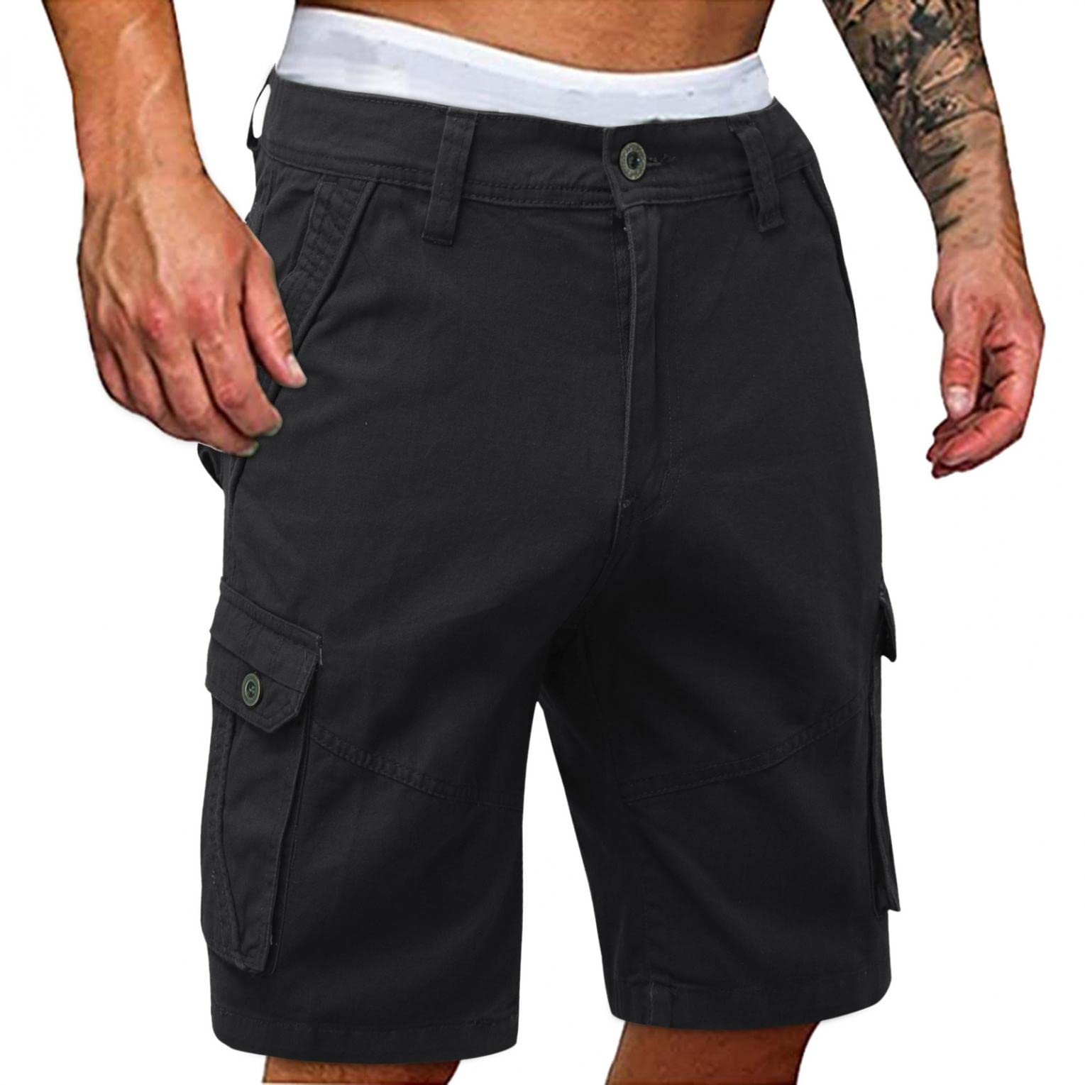 **Men's Casual Athletic Shorts - Outdoor Work, Golf & Tactical Sport Shorts with Pockets - Perfect for Workouts, Hiking & Summer Fashion**