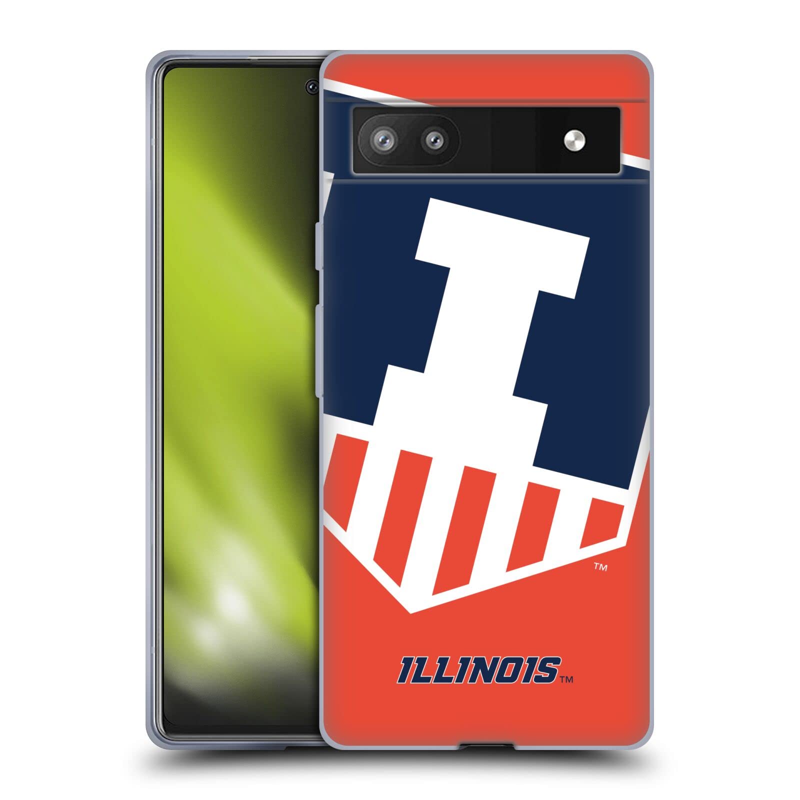 Official U of I Pixel 6a Case - Illinois University Soft Gel Cover for Daily Protection