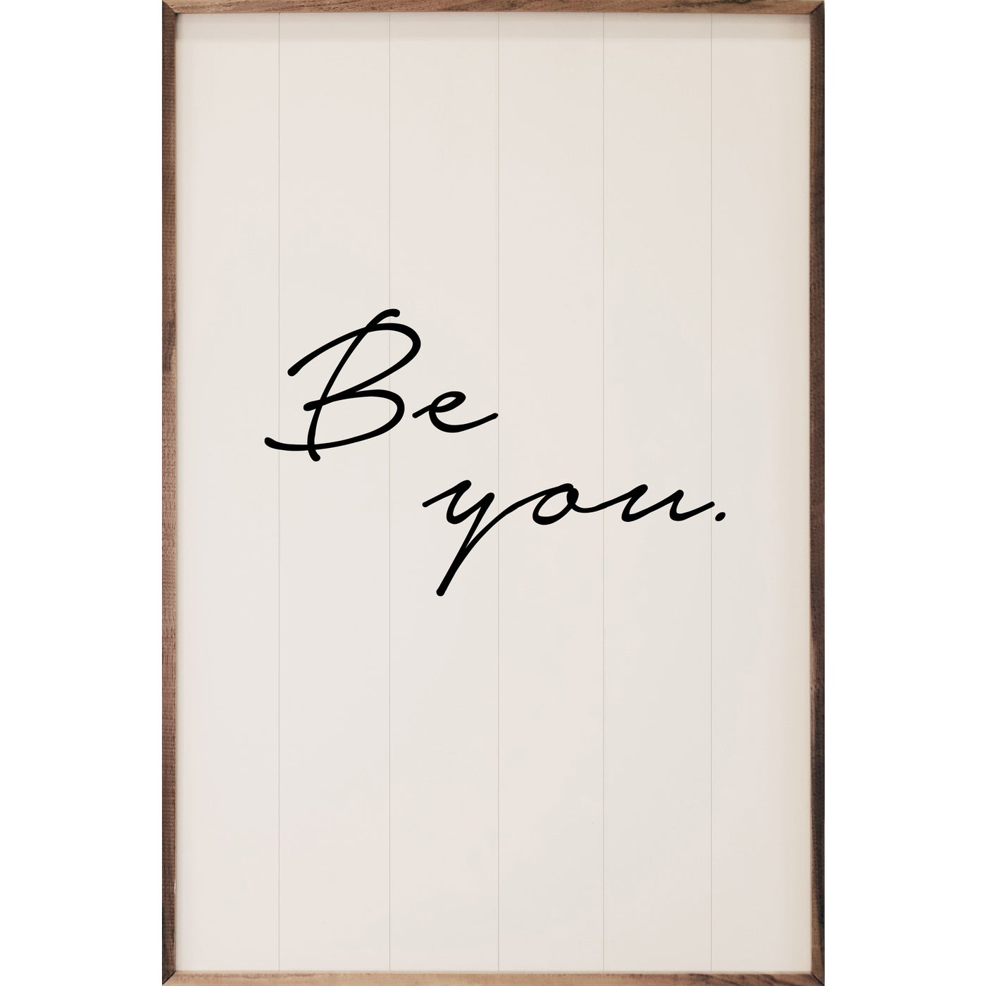 Be You Inspirational Wood Framed Wall Art Print - Motivational Home & Office Decor for Living Room, Bedroom, or Gift