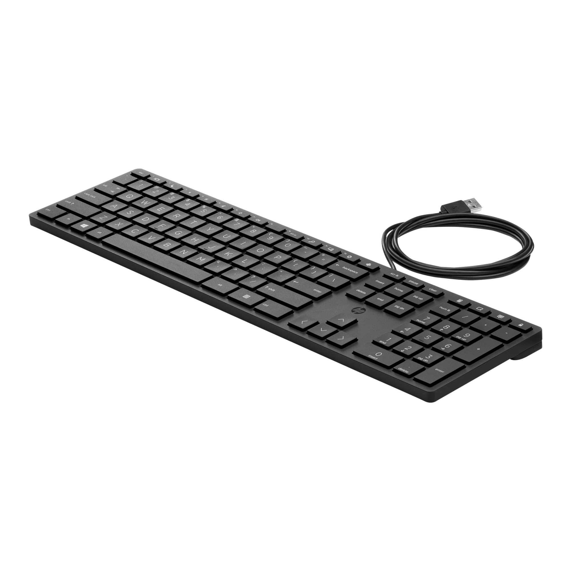 HP 320K Wired Keyboard - Compact & Durable for Office/Home Use