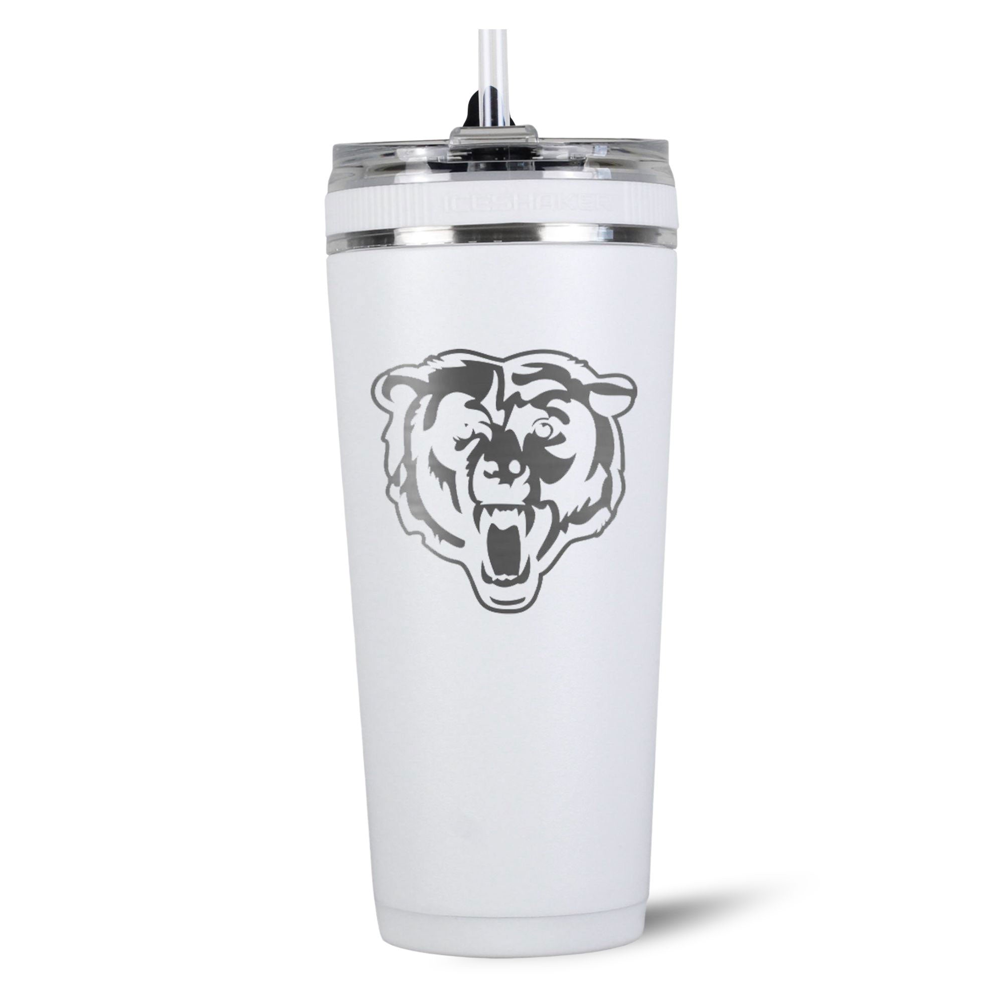 Official Chicago Bears 26oz Insulated Stainless Steel Water Bottle - Leakproof & Durable for Sports, Gym, Hiking and Outdoor Activities
