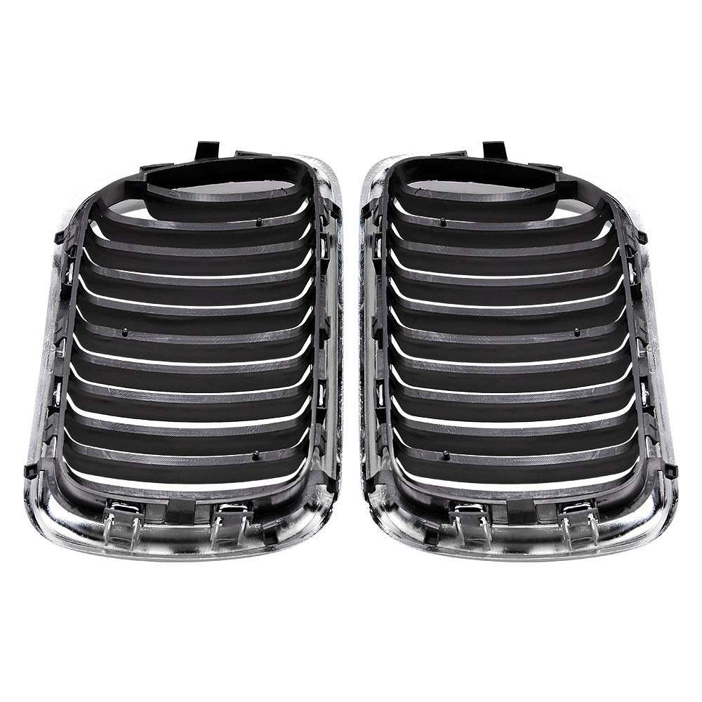 Black Chrome Front Kidney Grille for 1997-1999 BMW E36 3-Series Facelift | OEM Style Replacement | Enhanced Styling & Durability | Perfect for Car Upgrades & Showroom Look