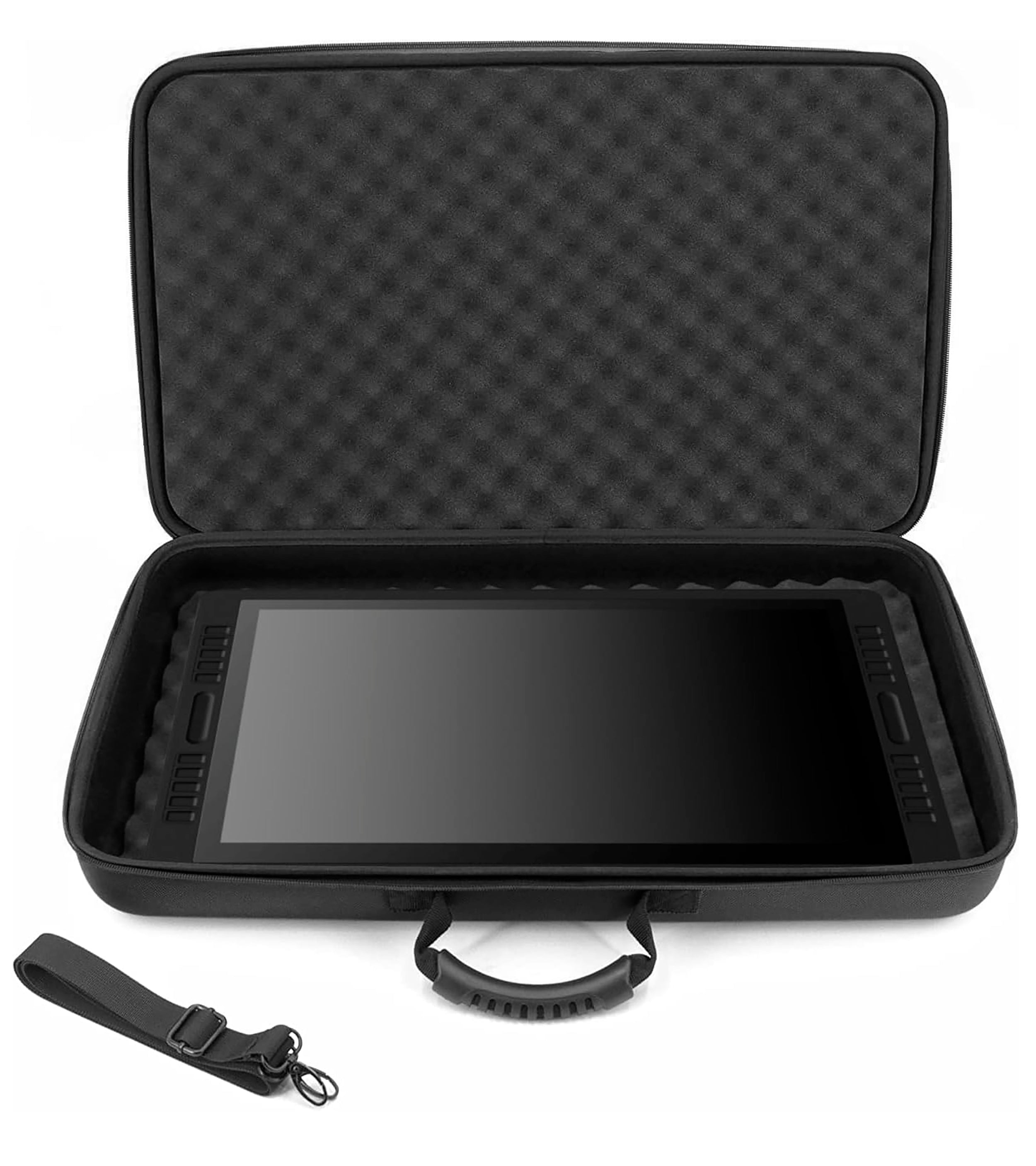 CASEMATIX Protective Case for Wacom Cintiq Pro 22 & Huion Kamvas 20 - 22 Inch Drawing Tablet Sleeve with Adjustable Strap (Black) | Perfect for Artists, Designers & Digital Creators On-The-Go