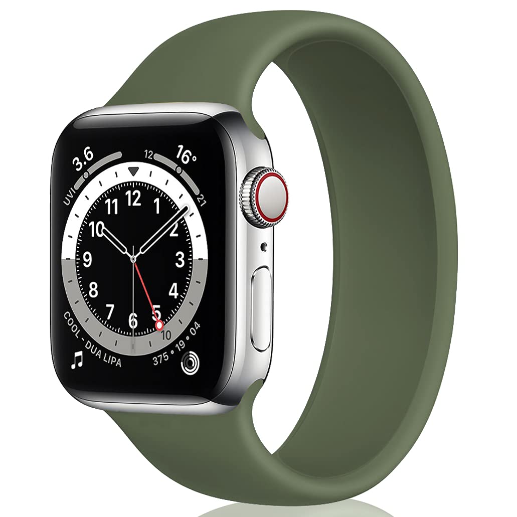Stretchy Solo Loop Bands for Apple Watch 38mm 40mm 41mm 42mm 44mm 45mm - Soft Silicone Elastic Replacement Strap Compatible with iWatch Series SE/8/7/6/5/4/3/2/1 - Perfect for Workouts, Running & Everyday Wear (Unisex Design for Men & Women)