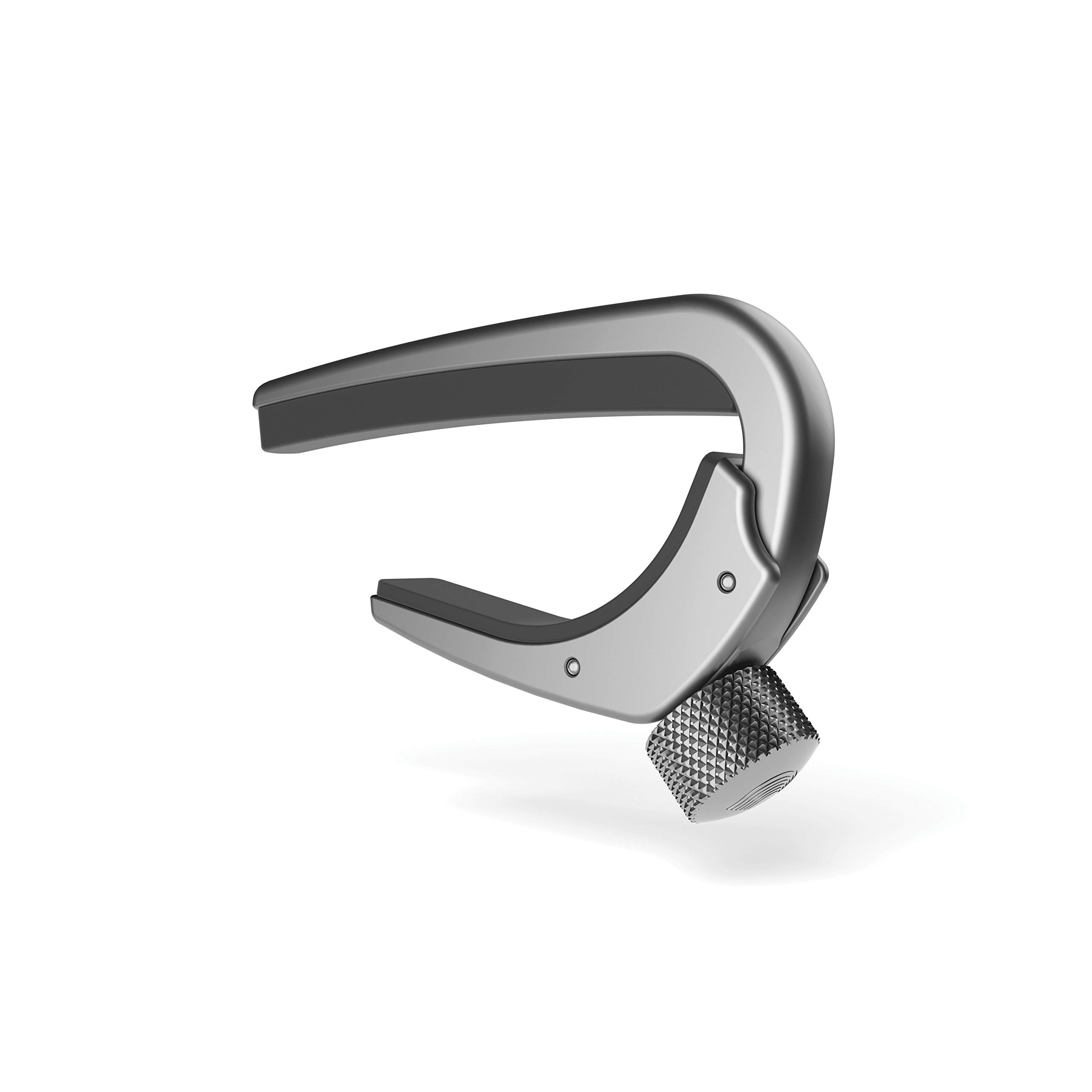 D'Addario NS Guitar Capo - Adjustable Tension Capo for Acoustic & Electric Guitars (6 & 12 String) - Silver | Perfect for Live Performances, Studio Recording & Practice Sessions
