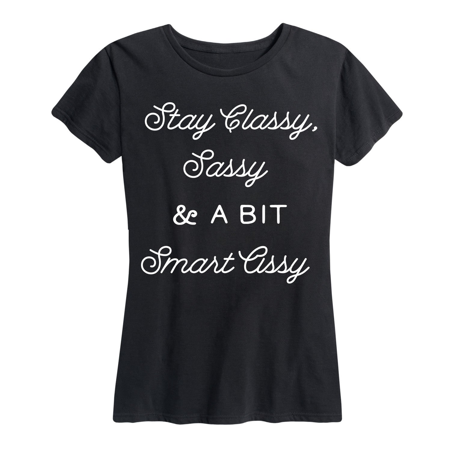 Stay Classy Smart Assy Women's Short Sleeve Graphic T-Shirt - Funny Casual Tee for Women - Perfect for Everyday Wear, Girls Night Out & Gifts